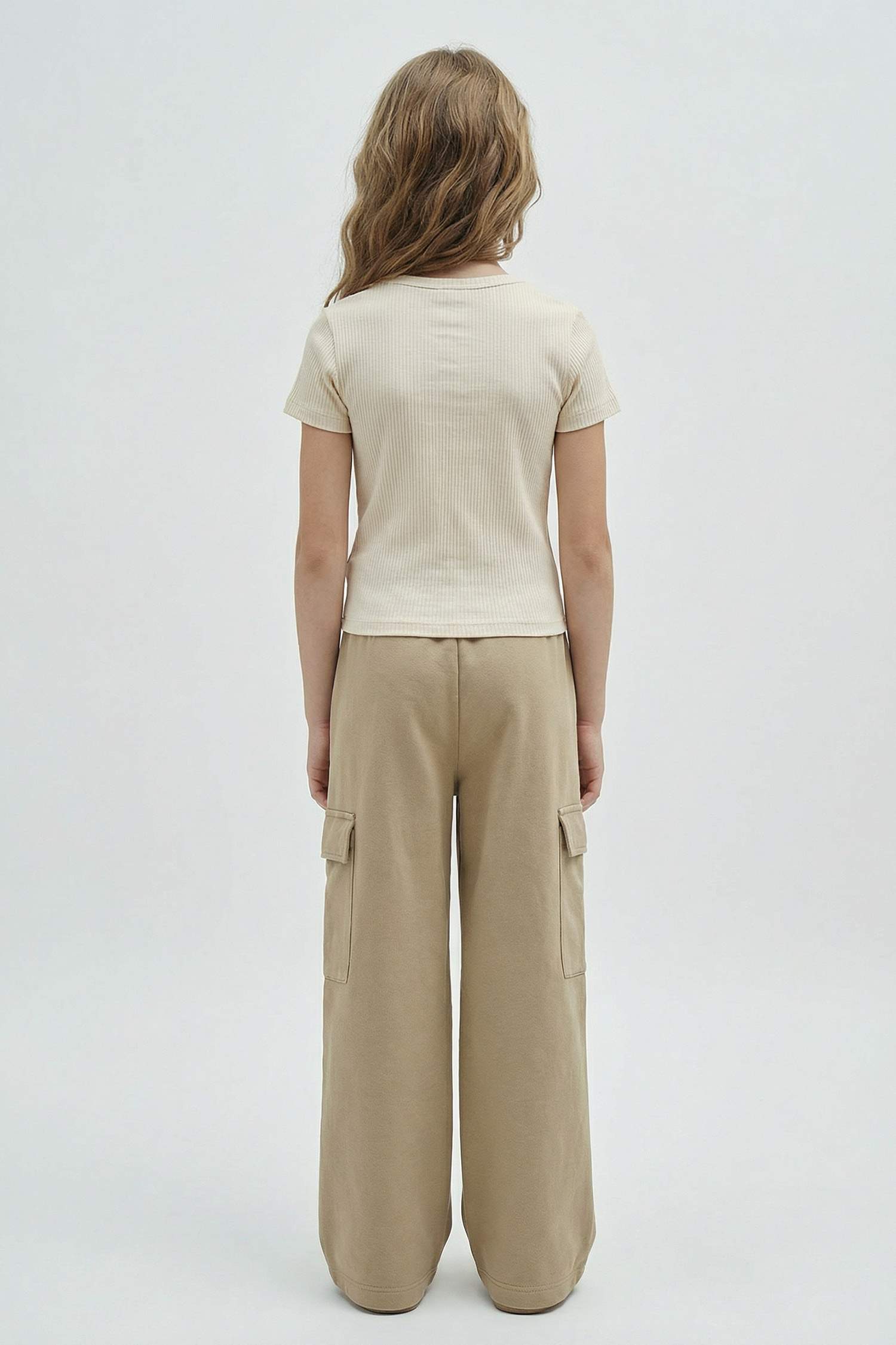 Широкие спортивные штаны для девочек на резинке в стиле карго