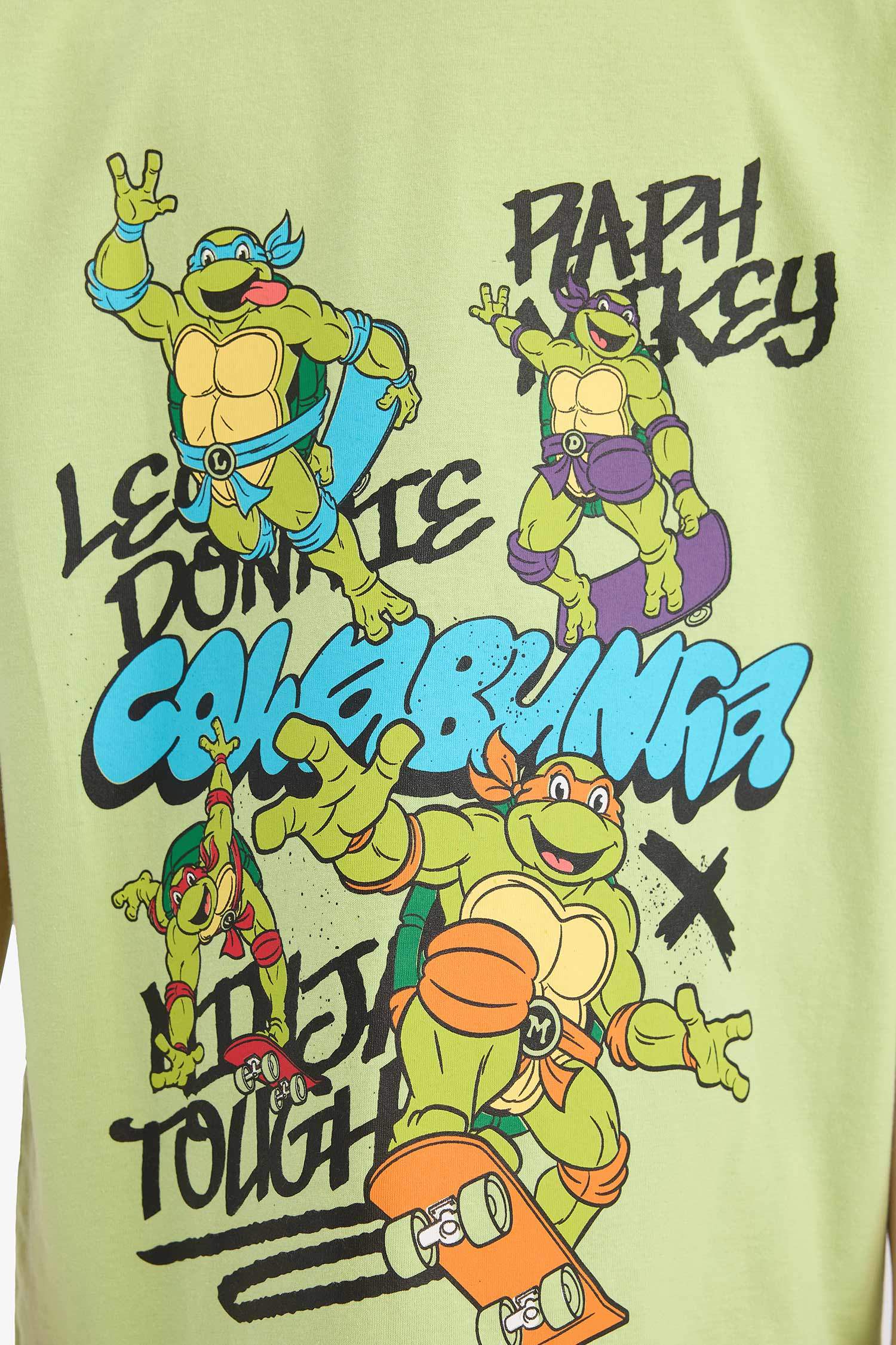 Erkek Çocuk Ninja Turtles-Retro Pijama Takımı Kısa Kollu Üst Şort