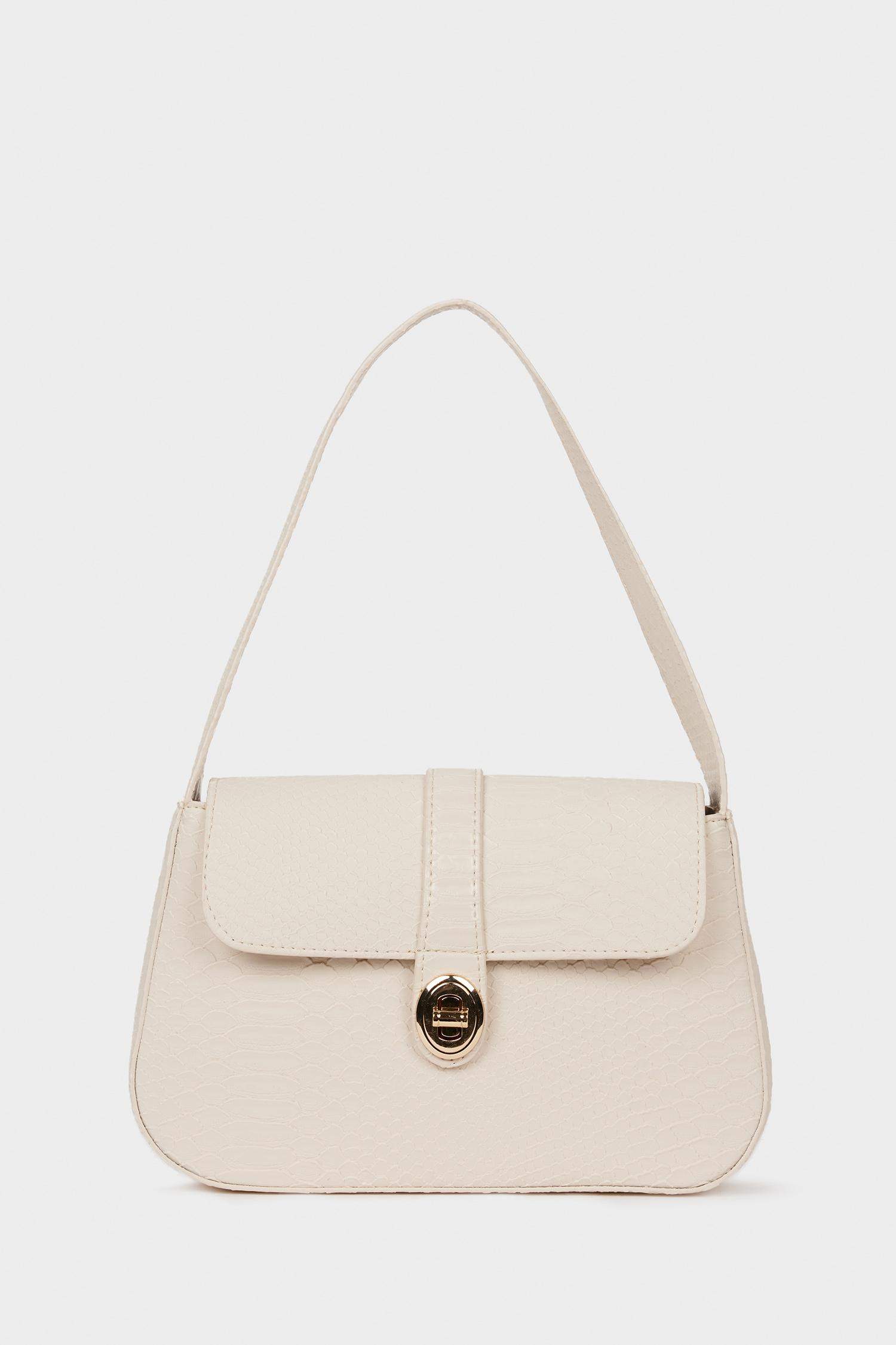 Kadın Hayvan Baskılı Suni Deri Baget Çanta