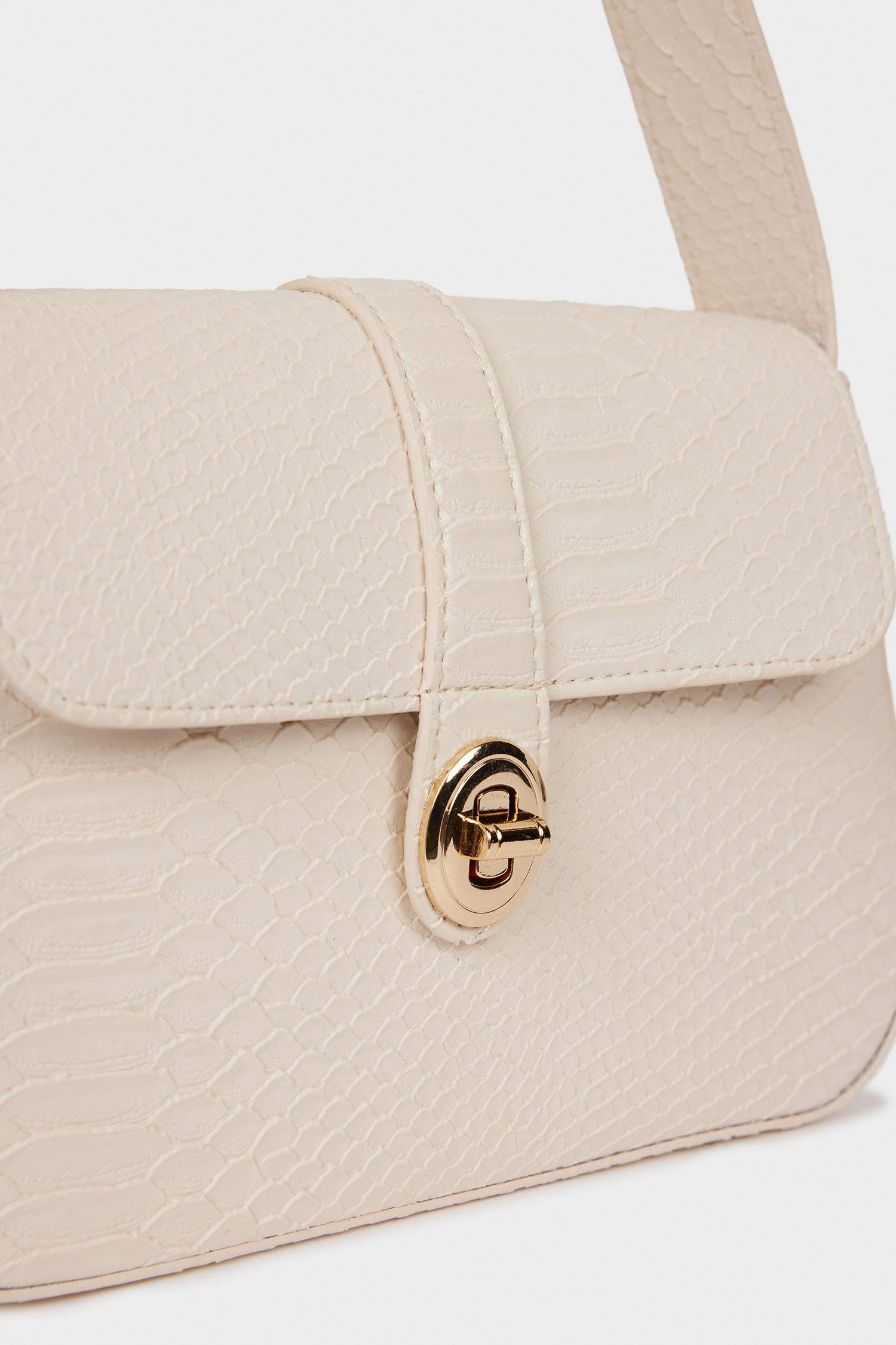 Kadın Hayvan Baskılı Suni Deri Baget Çanta