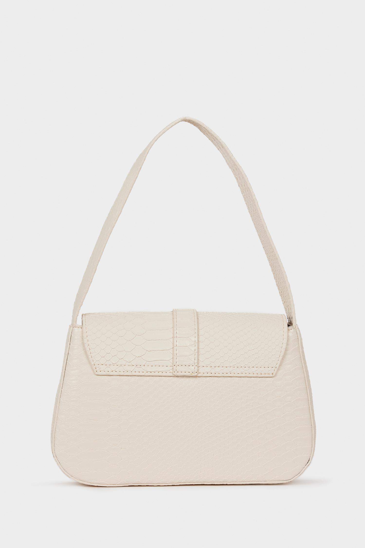 Kadın Hayvan Baskılı Suni Deri Baget Çanta