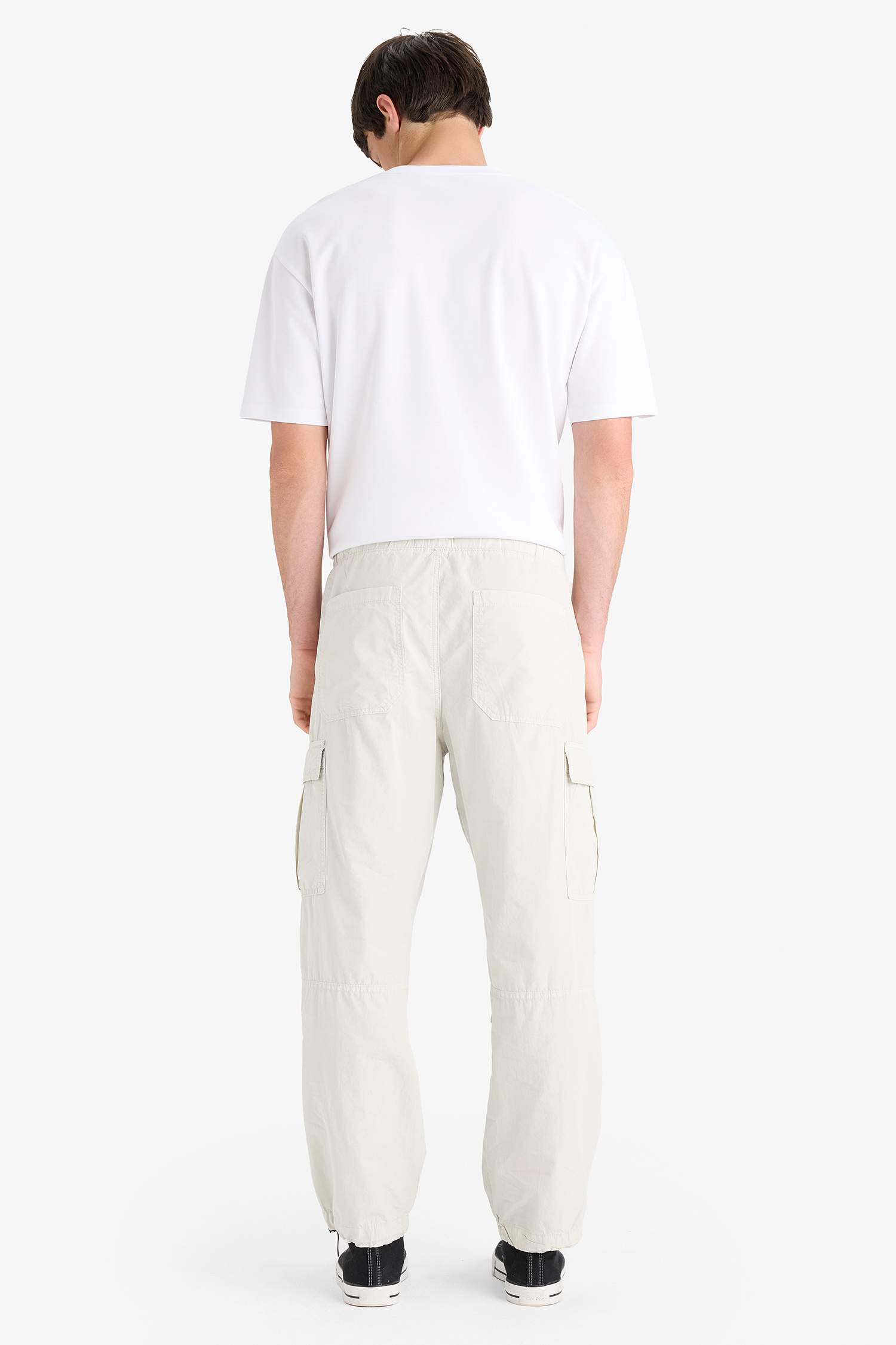 Loose Relaxed Fit Wide Leg Cotton Cargo Pants