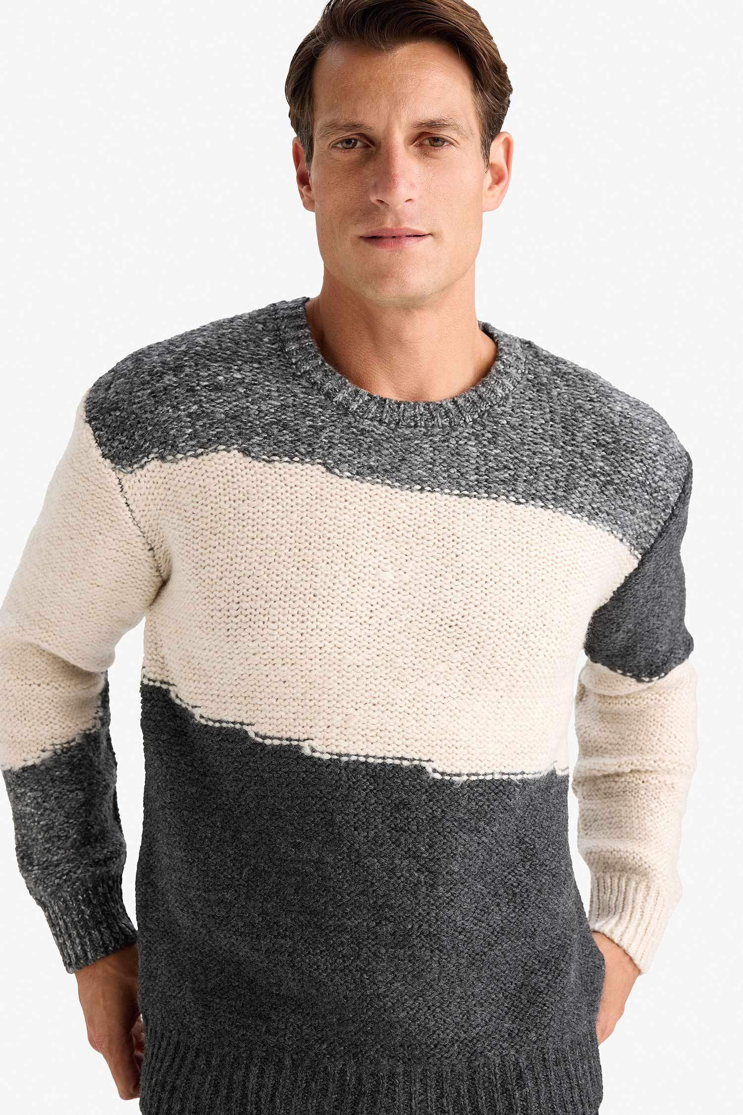 Standart Fit Bisiklet Yaka Triko Kazak