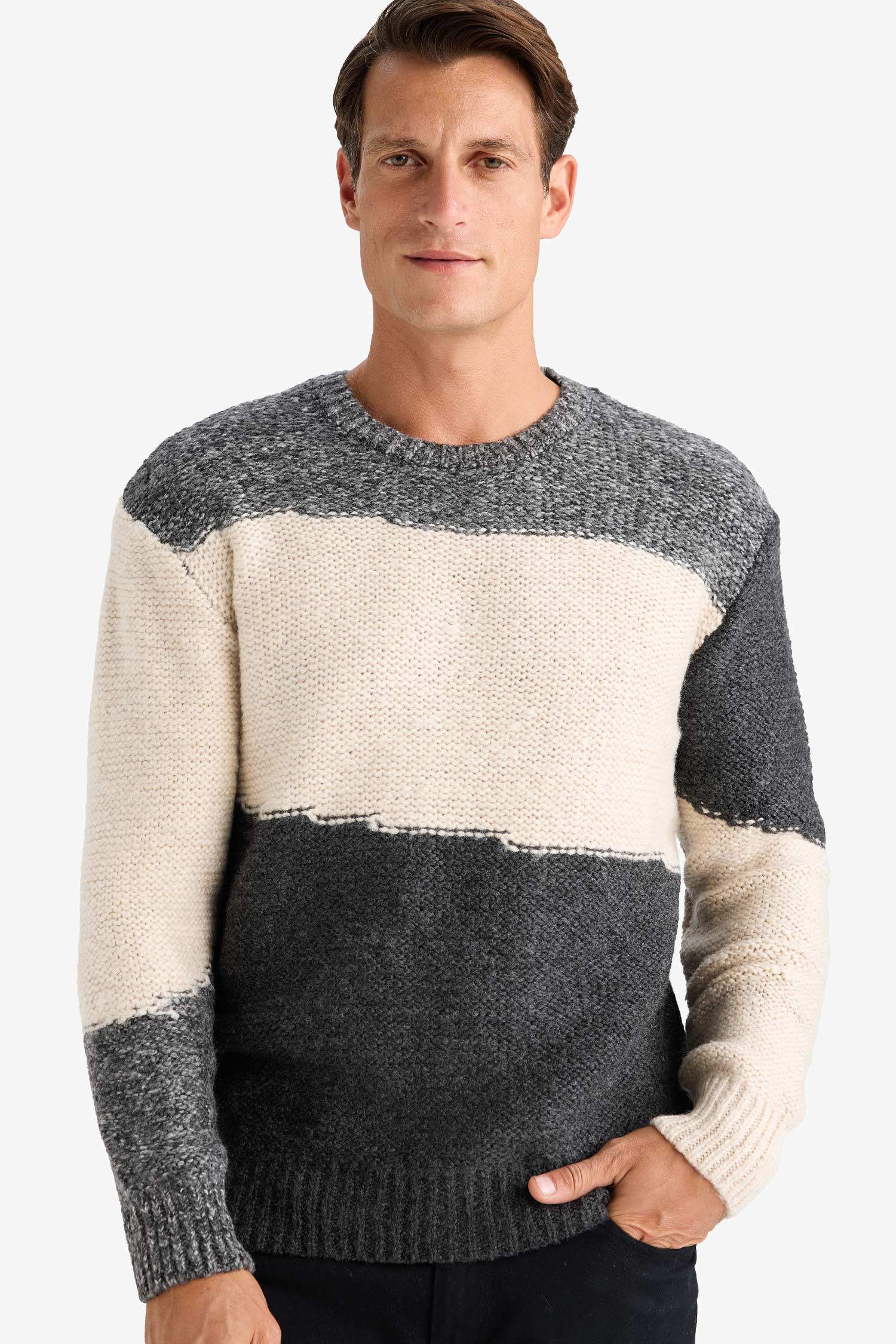 Standart Fit Bisiklet Yaka Triko Kazak