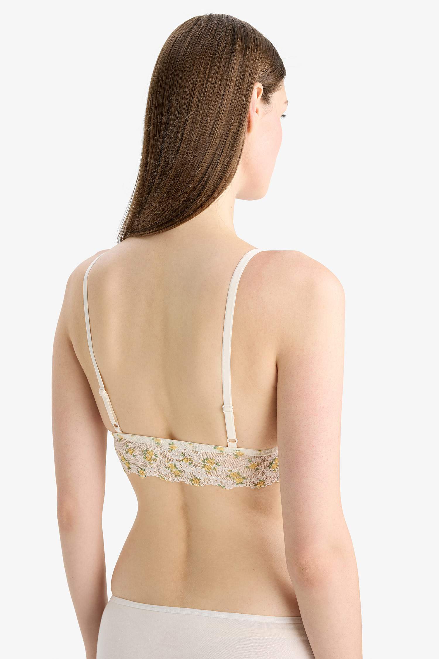 Baskılı Pedli Dantel Bralet-Fall in Love