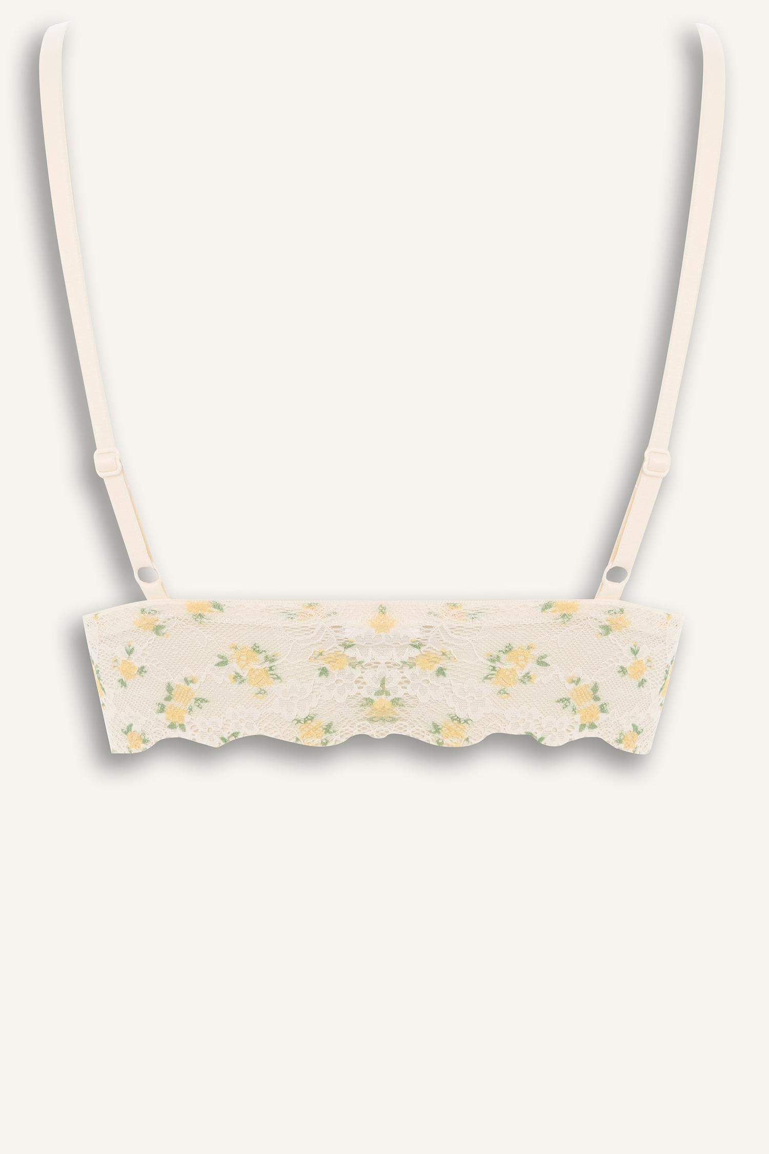 Baskılı Pedli Dantel Bralet-Fall in Love