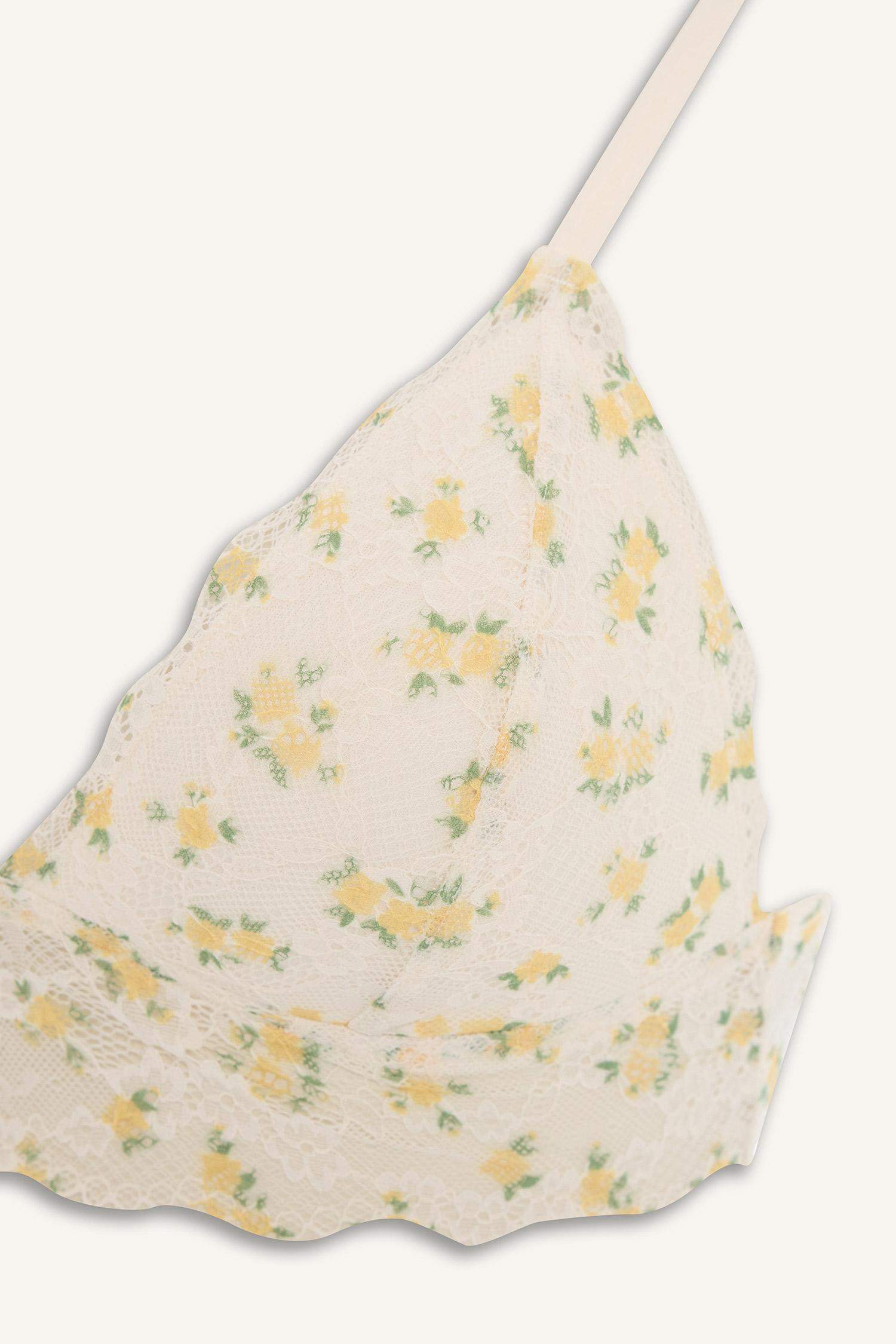 Baskılı Pedli Dantel Bralet-Fall in Love