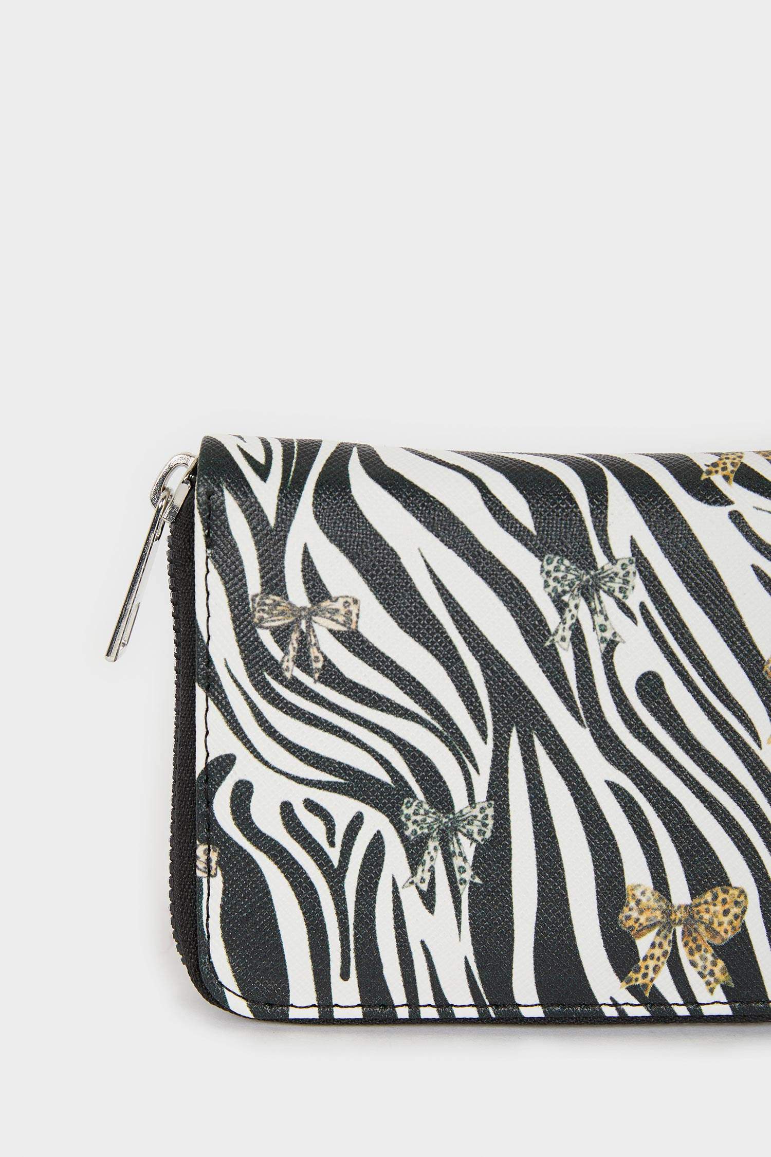 Kadın Zebra Desenli Suni Deri Cüzdan