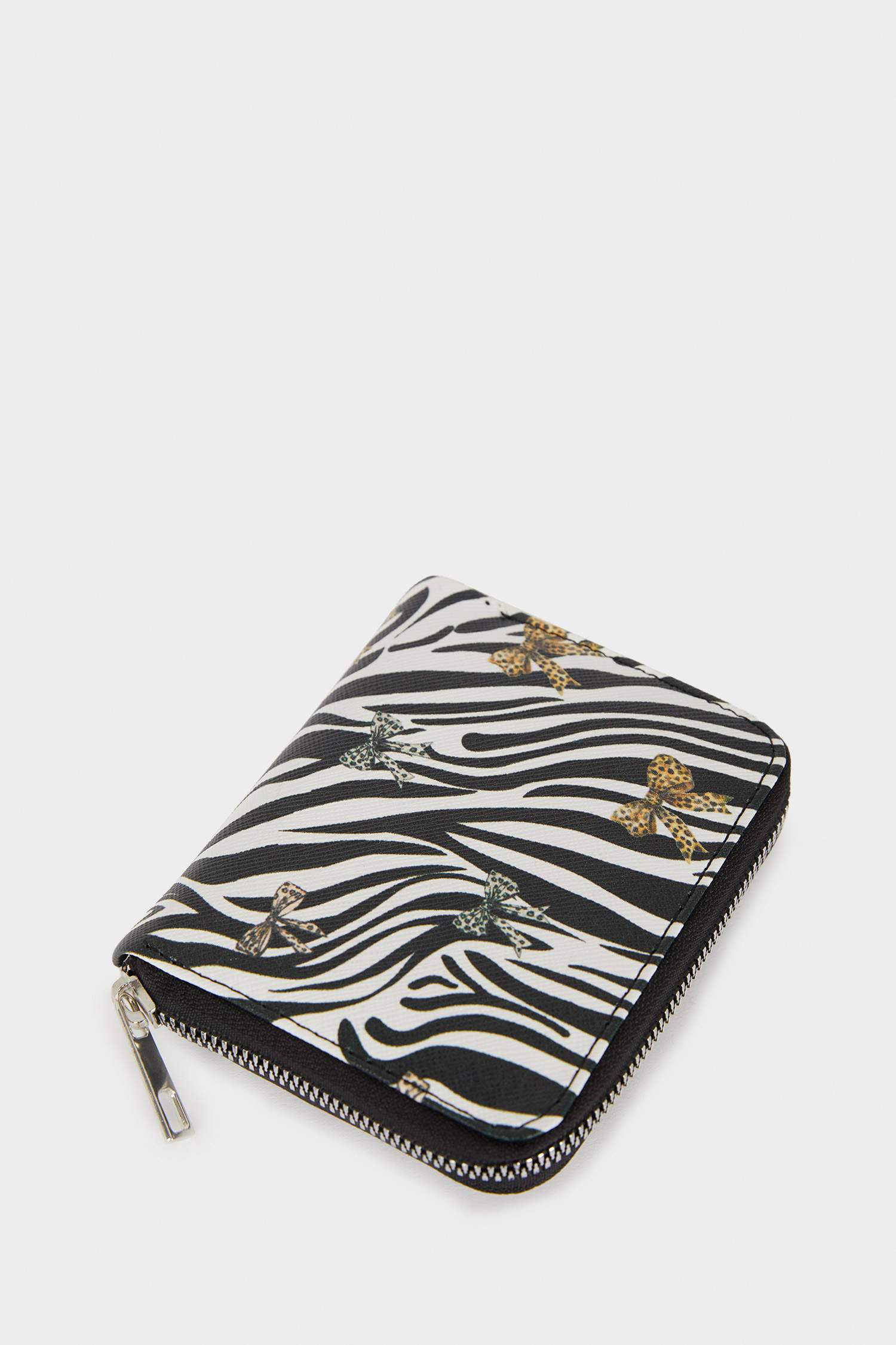 Kadın Zebra Desenli Suni Deri Cüzdan