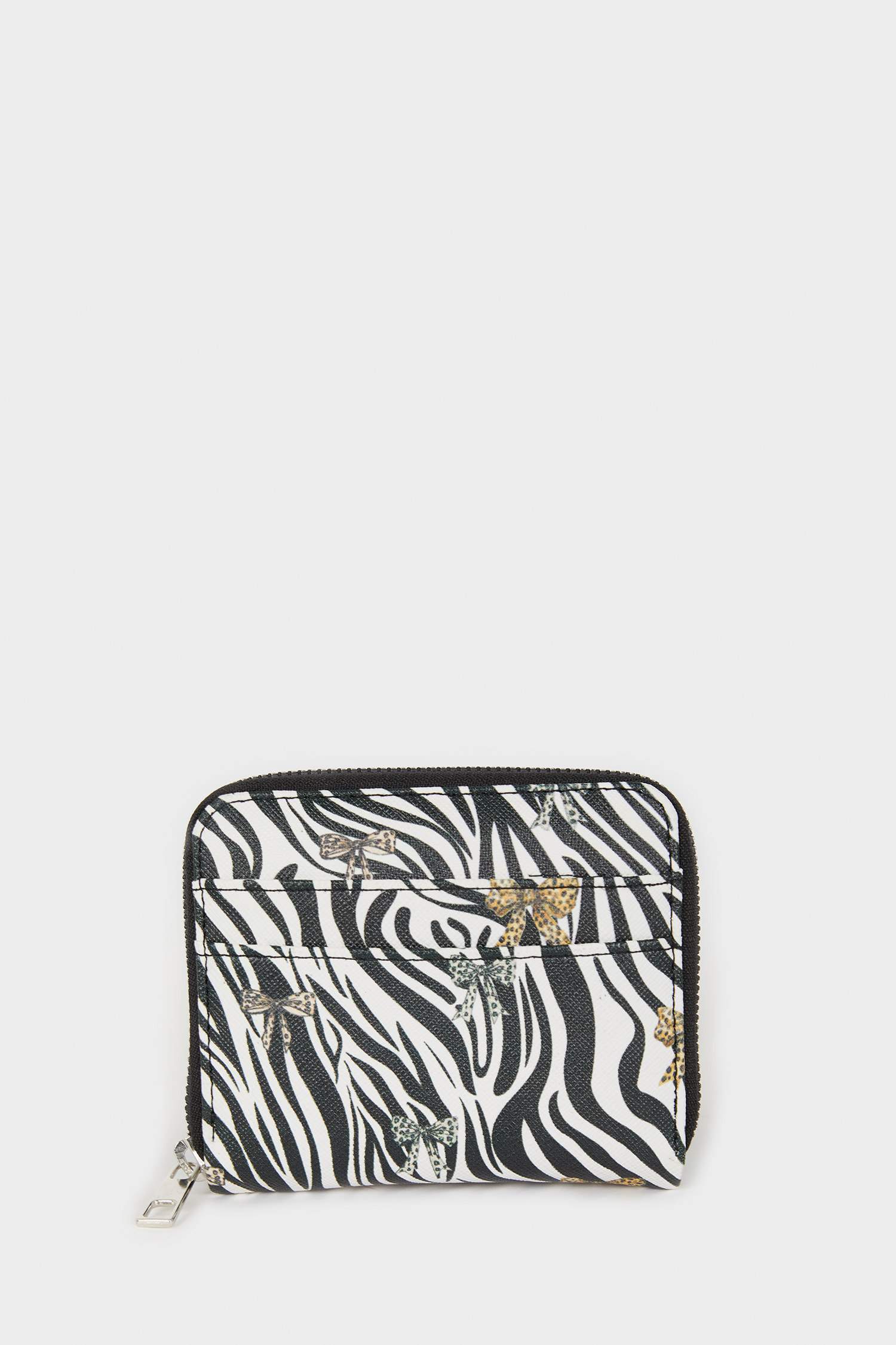 Kadın Zebra Desenli Suni Deri Cüzdan