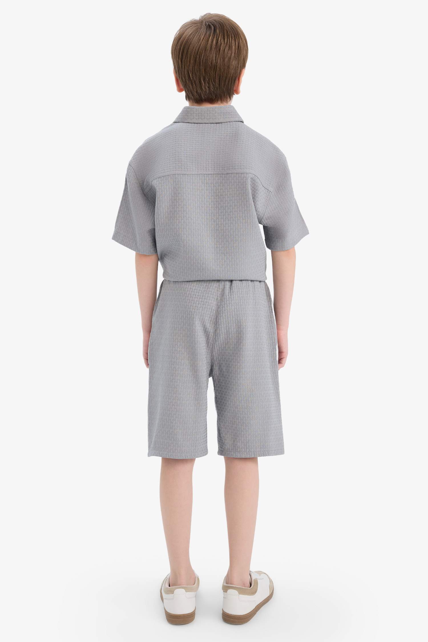 Boy Regular Fit Textured Shorts