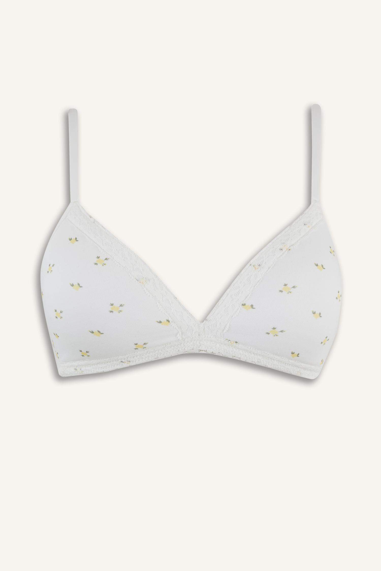 Baskılı Dantel Detaylı First Bra-Fall in Love