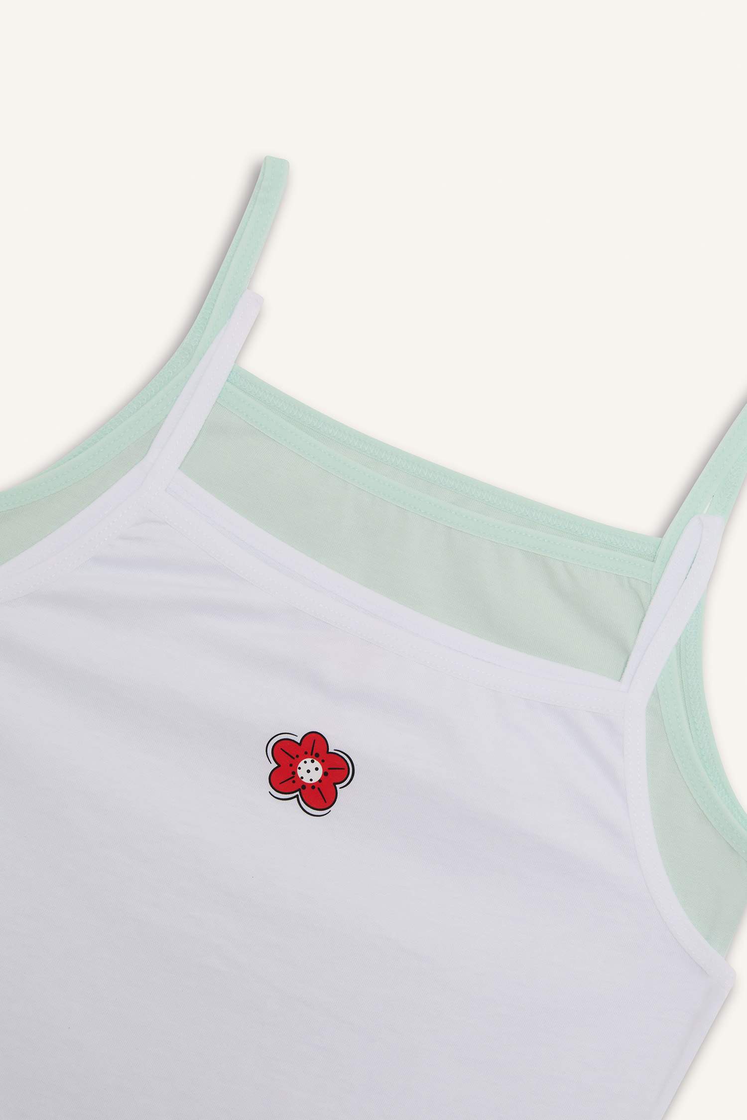 Kız Çocuk Çiçekli 2'li Atlet