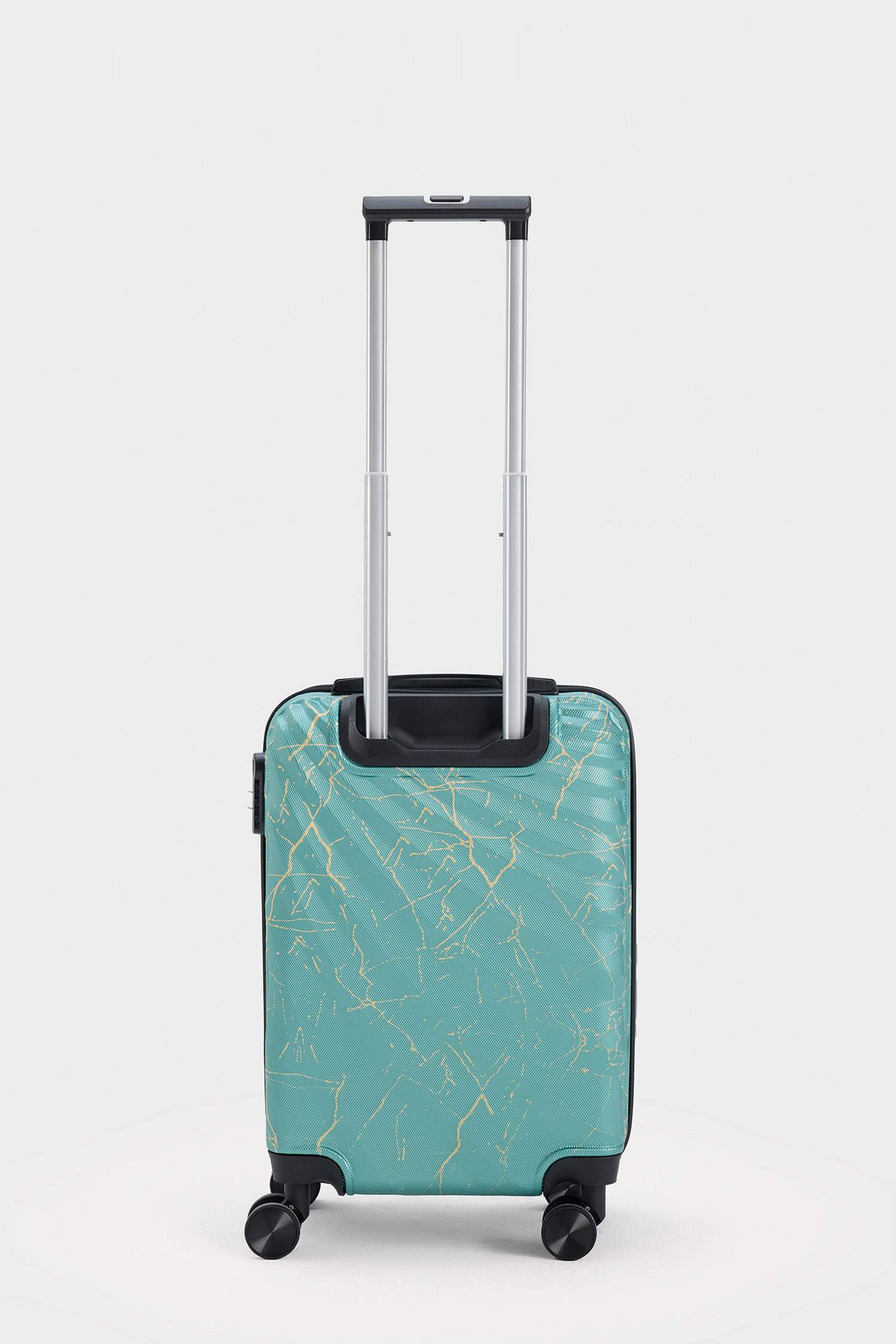 Unisex Sert Kapaklı Çekçekli Küçük Boy Valiz