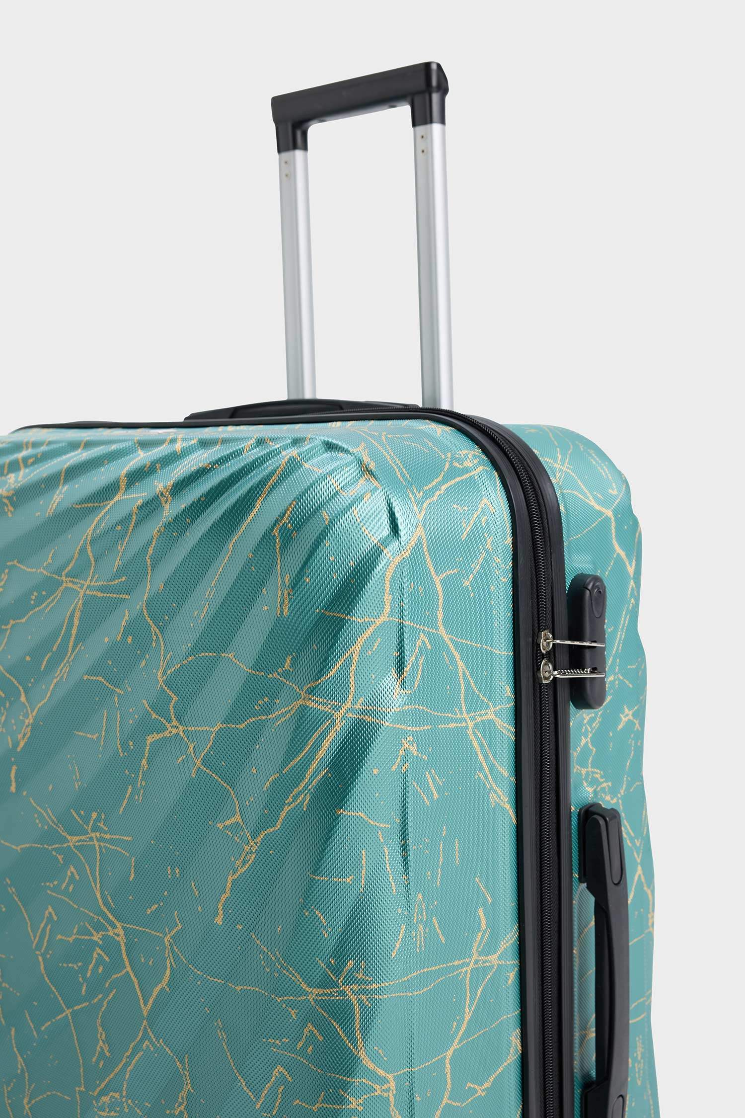 Unisex Sert Kapaklı Çekçekli Büyük Boy Valiz