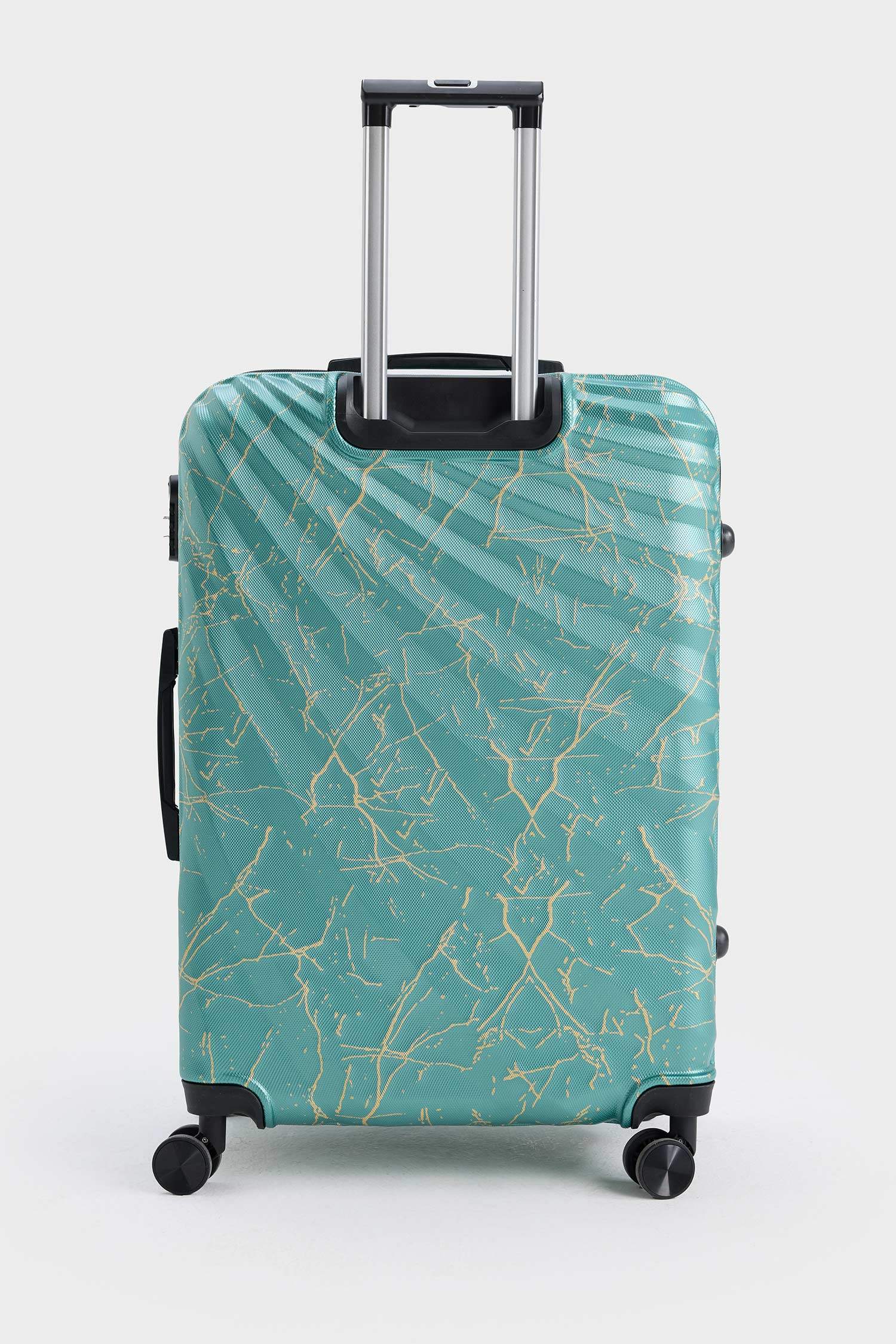 Unisex Sert Kapaklı Çekçekli Büyük Boy Valiz