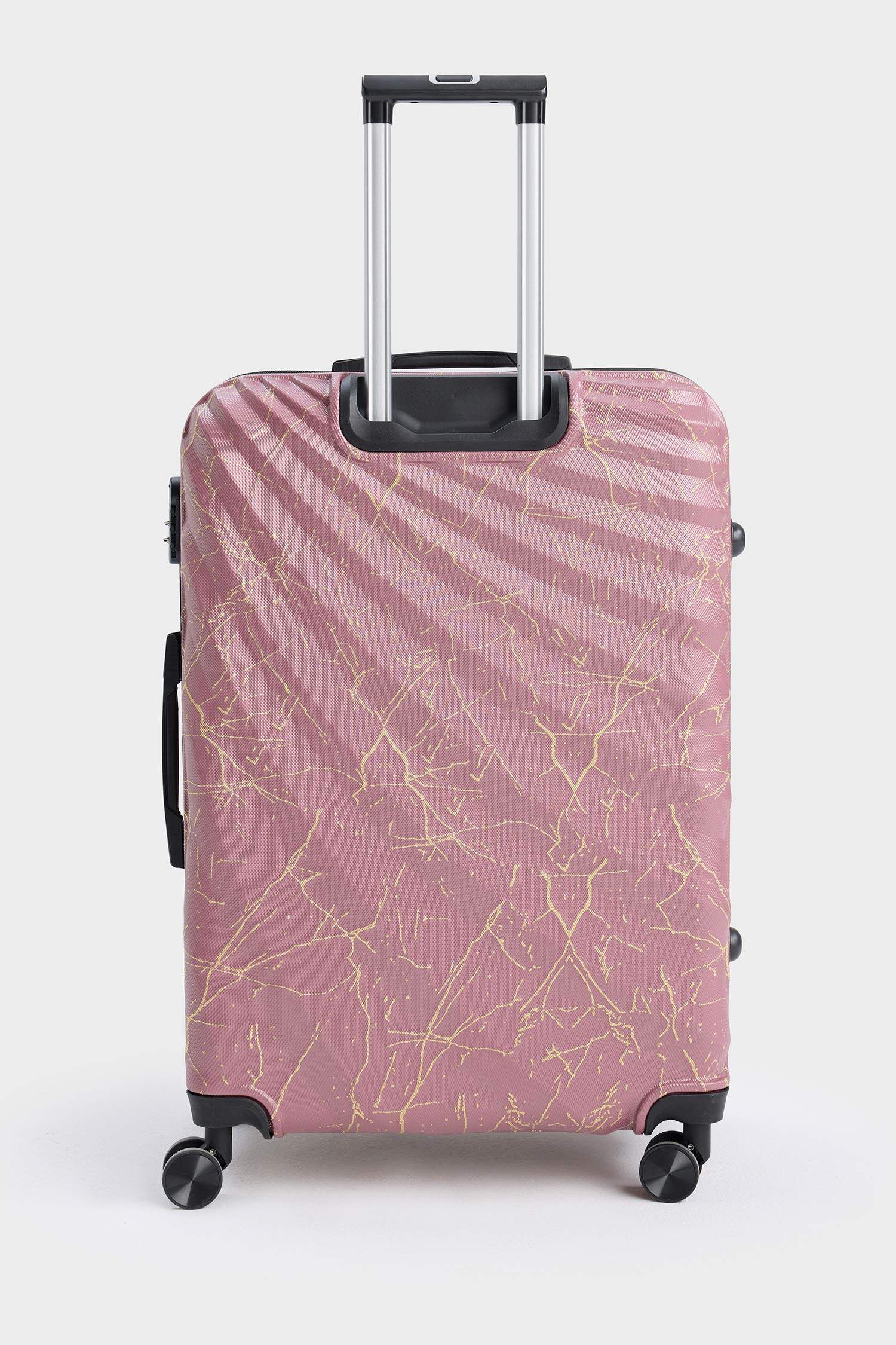 Unisex Sert Kapaklı Çekçekli Büyük Boy Valiz