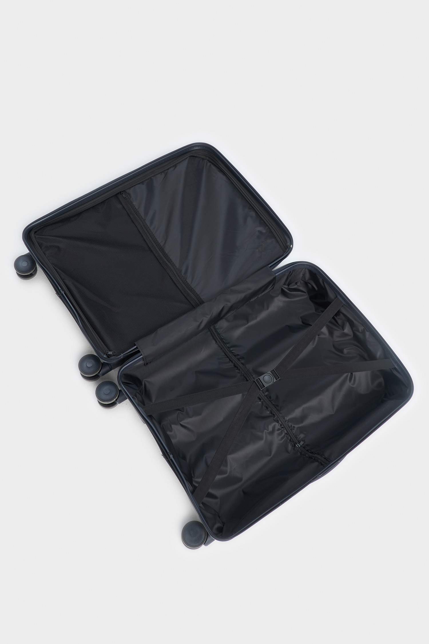 Unisex Sert Kapaklı Çekçekli Büyük Boy Valiz