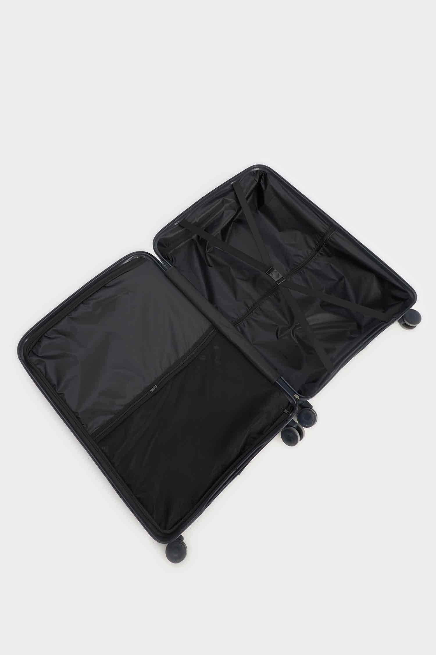 Unisex Sert Kapaklı Çekçekli Orta Boy Valiz