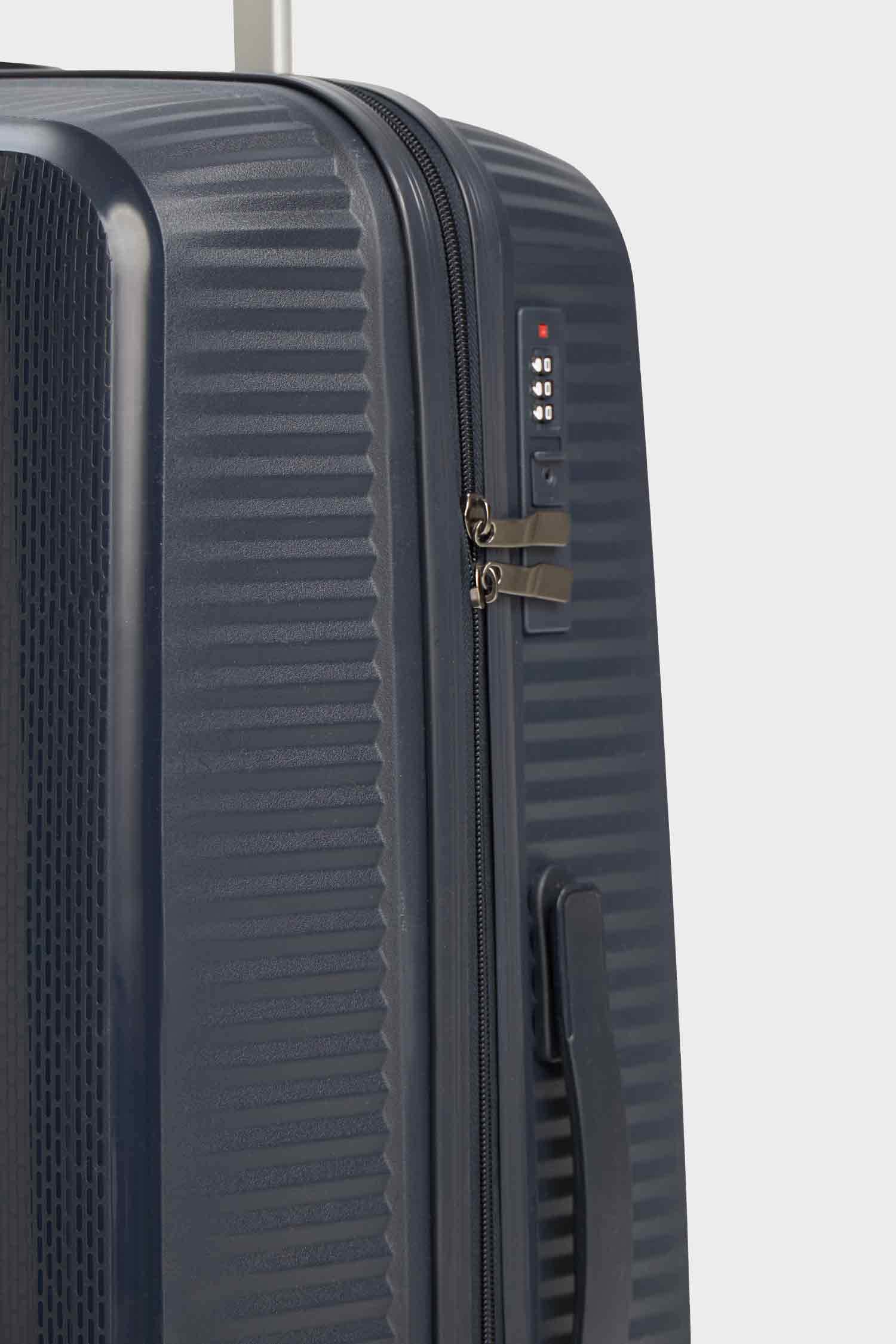 Unisex Sert Kapaklı Çekçekli Orta Boy Valiz