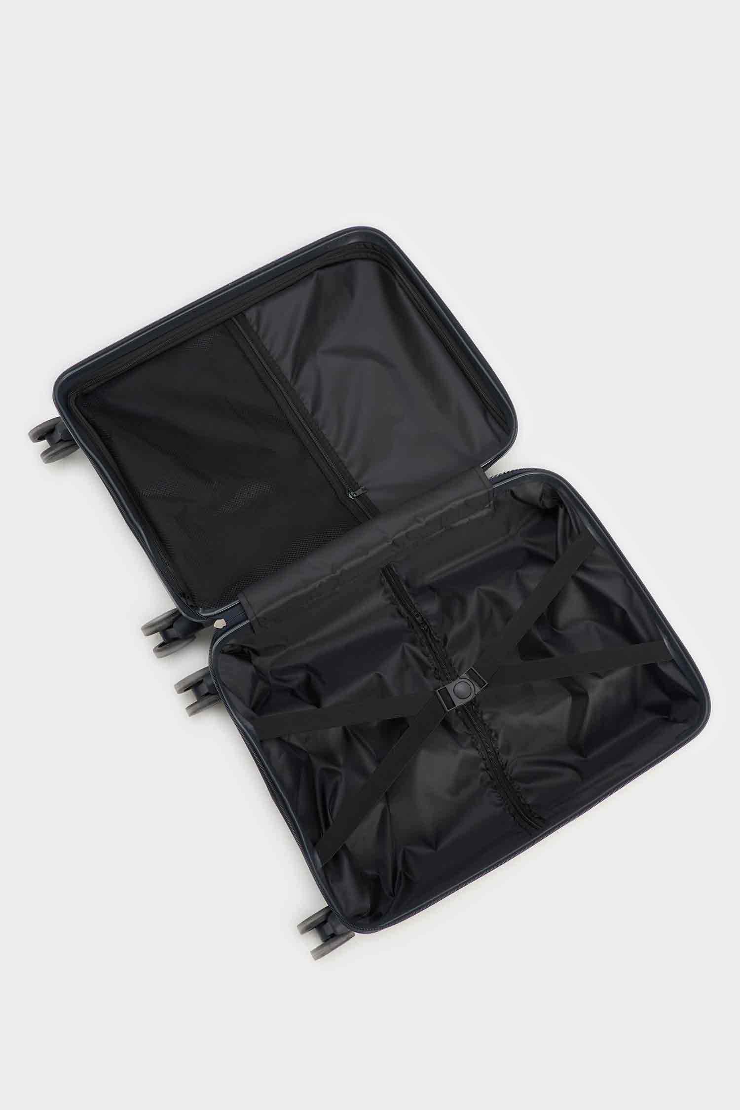 Unisex Sert Kapaklı Çekçekli Küçük Boy  Valiz