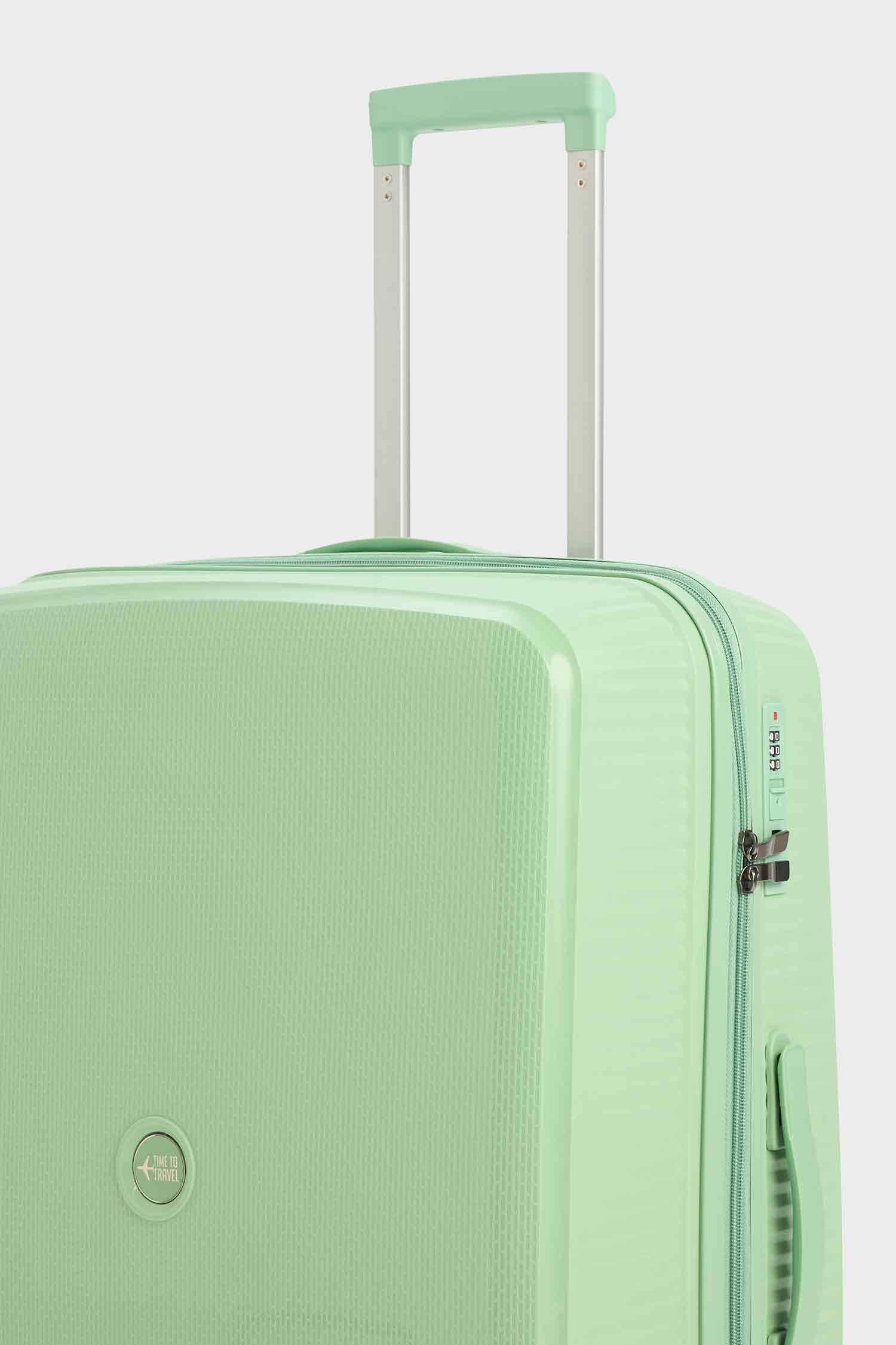 Unisex Sert Kapaklı Çekçekli Büyük Boy Valiz