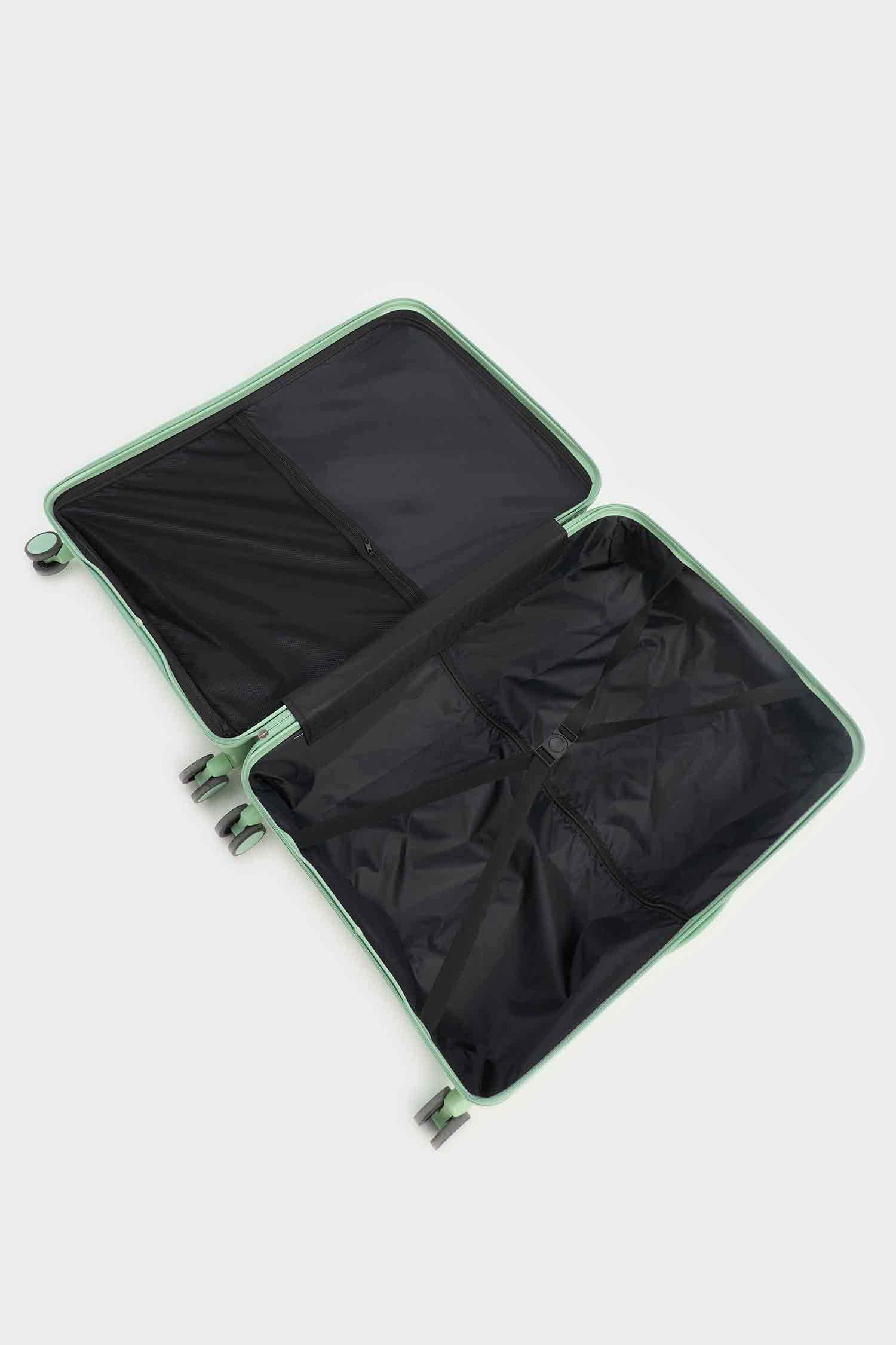 Unisex Sert Kapaklı Çekçekli Büyük Boy Valiz