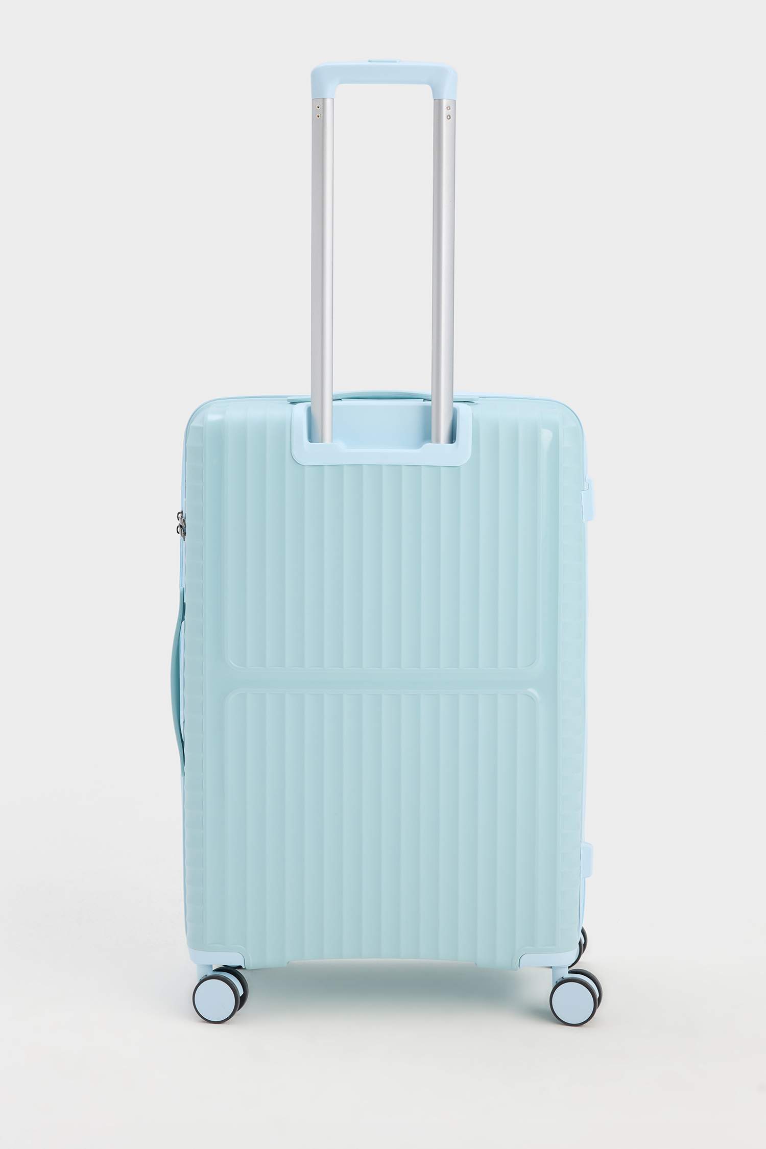 Unisex Sert Kapaklı Çekçekli Orta Boy Valiz