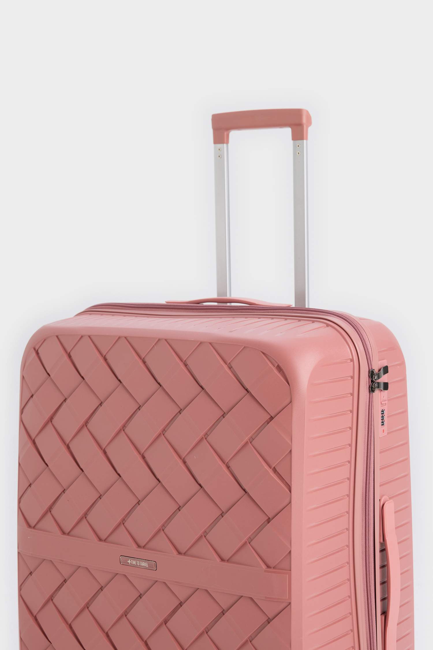 Unisex Sert Kapaklı Çekçekli Büyük Boy Valiz