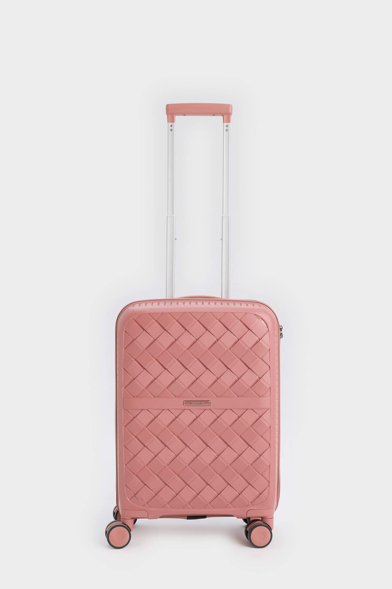 Unisex Sert Kapaklı Çekçekli Küçük Boy Valiz