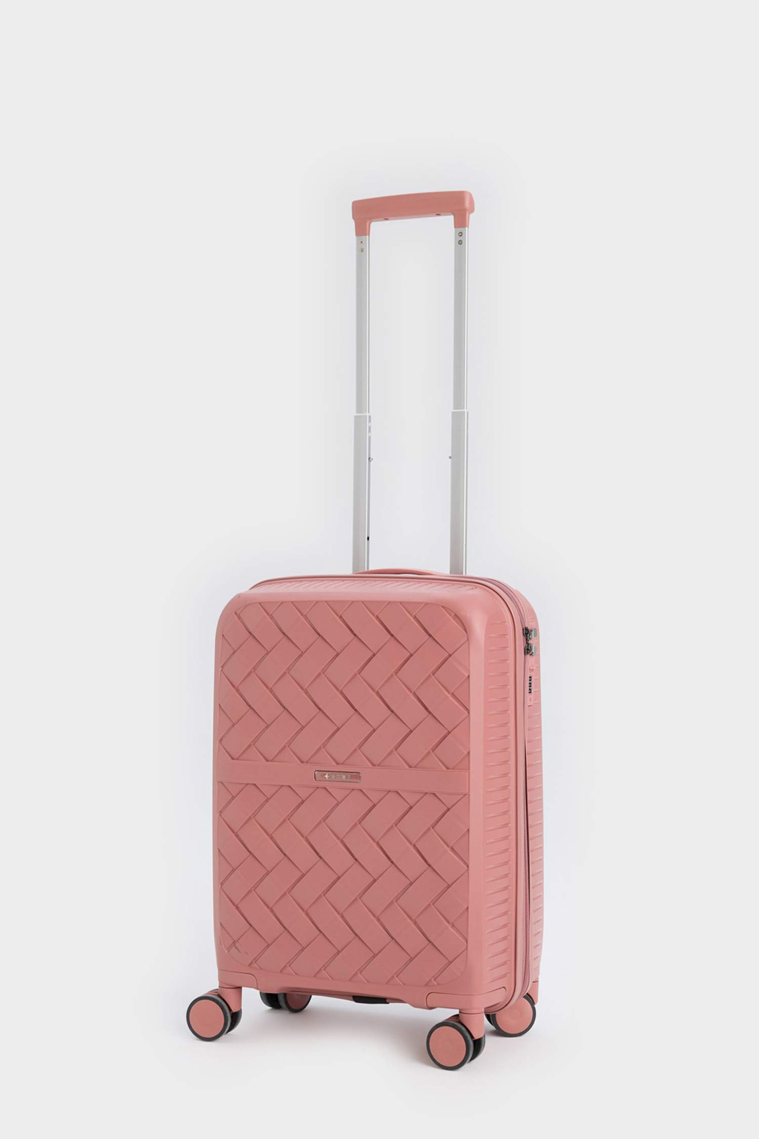 Unisex Sert Kapaklı Çekçekli Küçük Boy Valiz