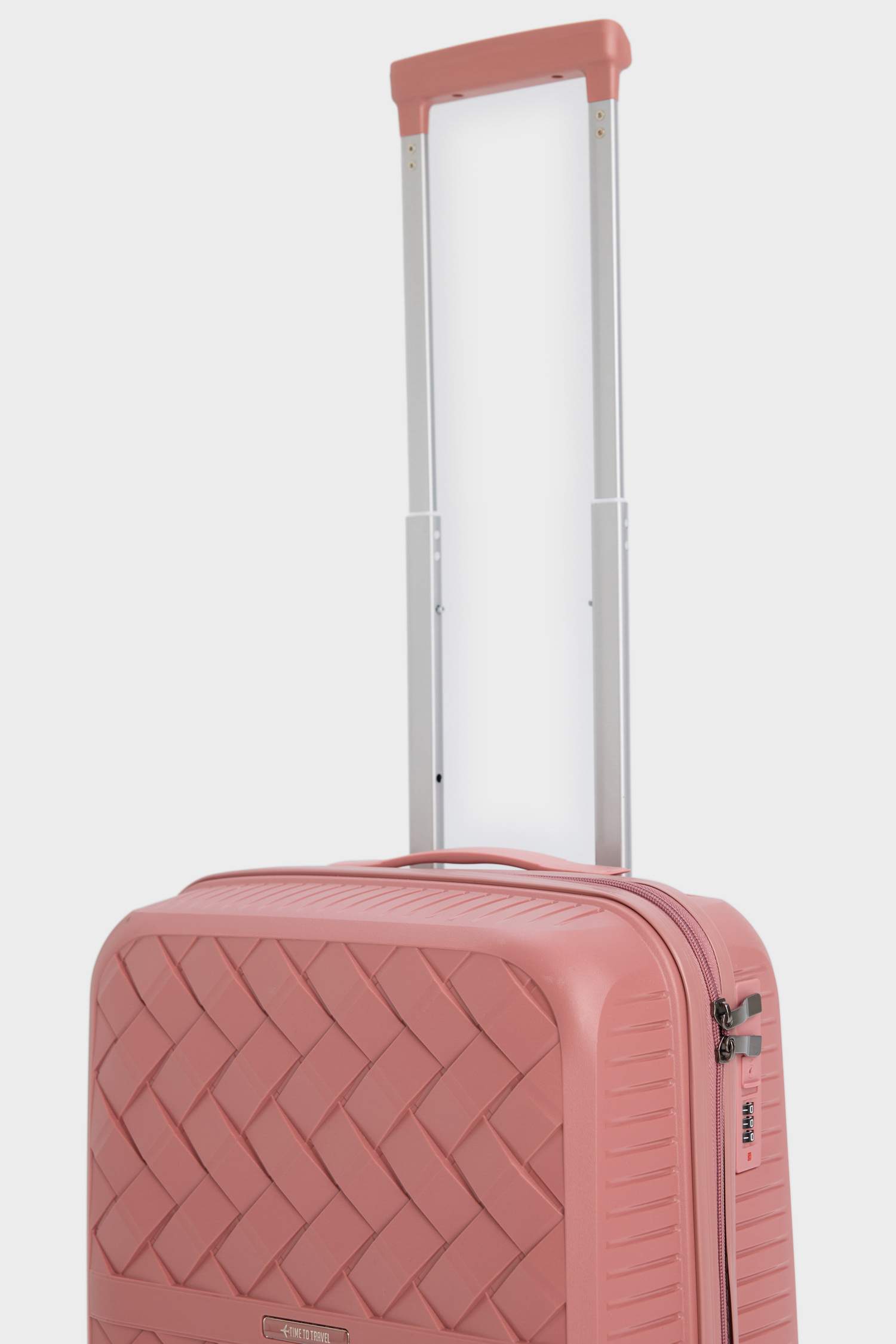 Unisex Sert Kapaklı Çekçekli Küçük Boy Valiz