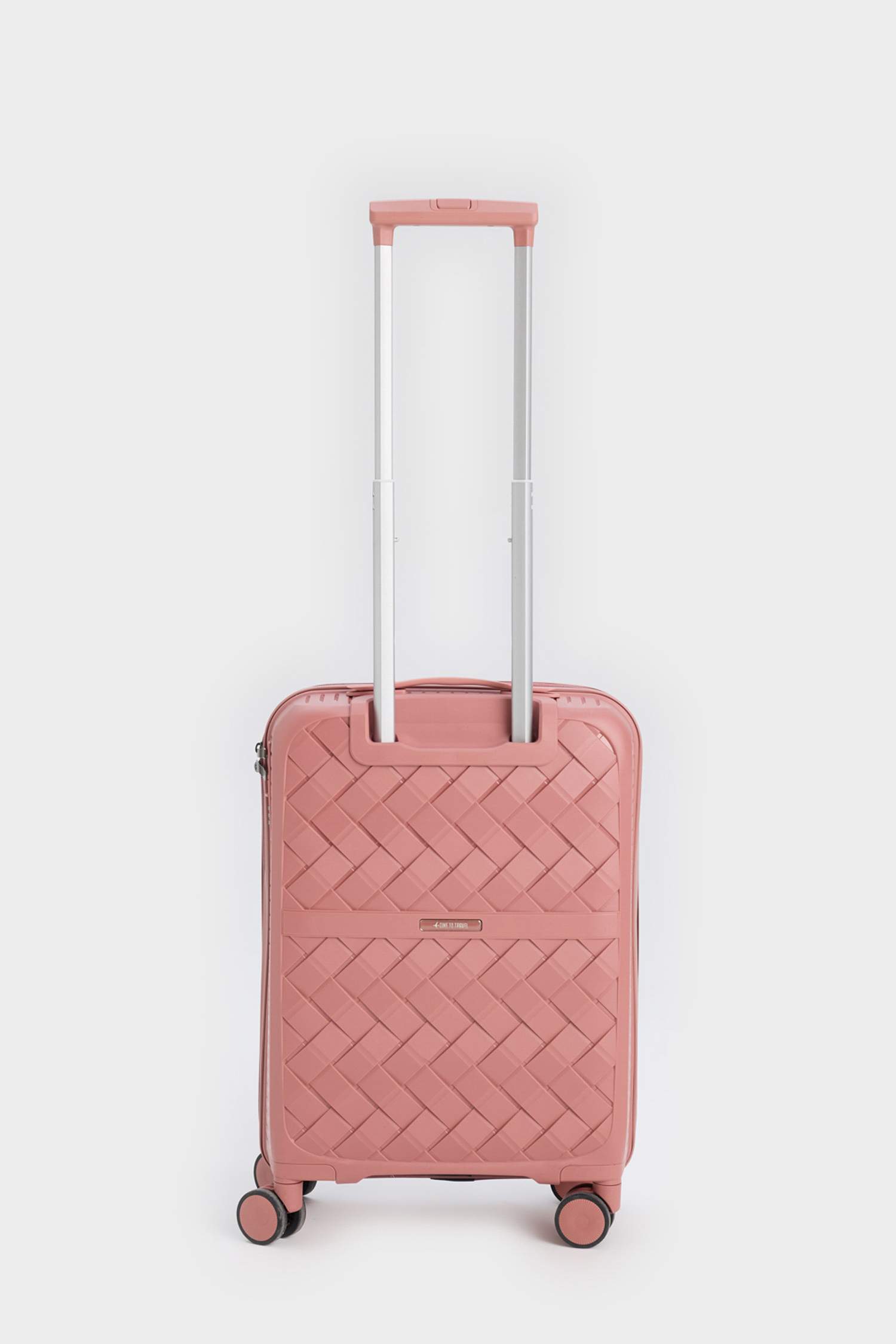 Unisex Sert Kapaklı Çekçekli Küçük Boy Valiz