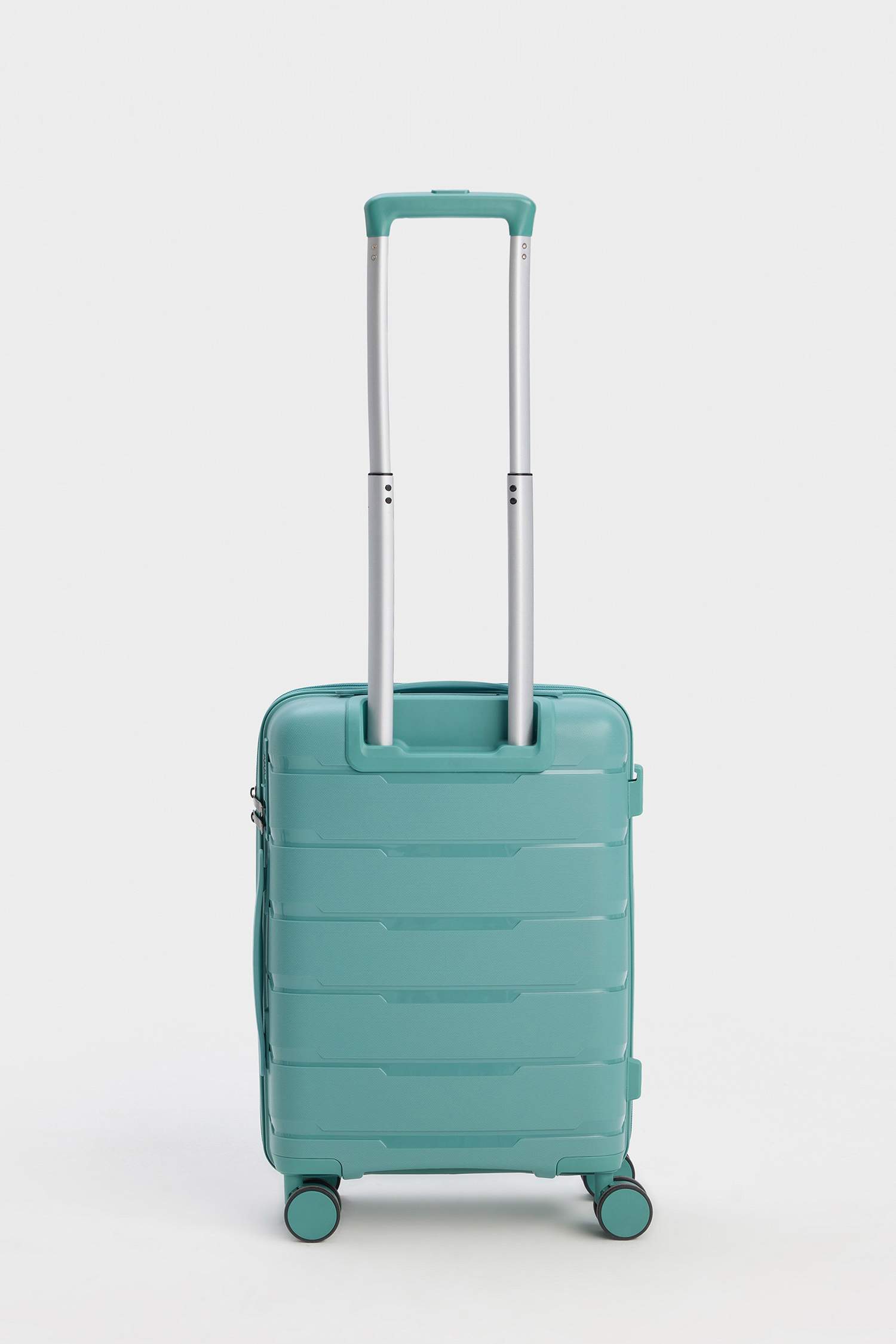 Unisex Sert Kapaklı Çekçekli Küçük Boy Valiz