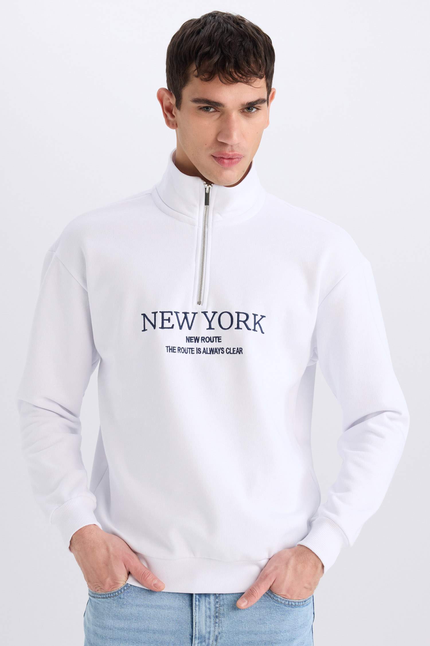 Boxy Fit Long Sleeve Sweatshirt