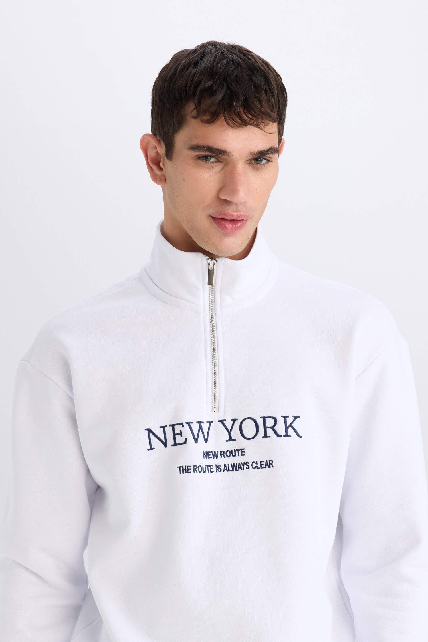 Boxy Fit Long Sleeve Sweatshirt