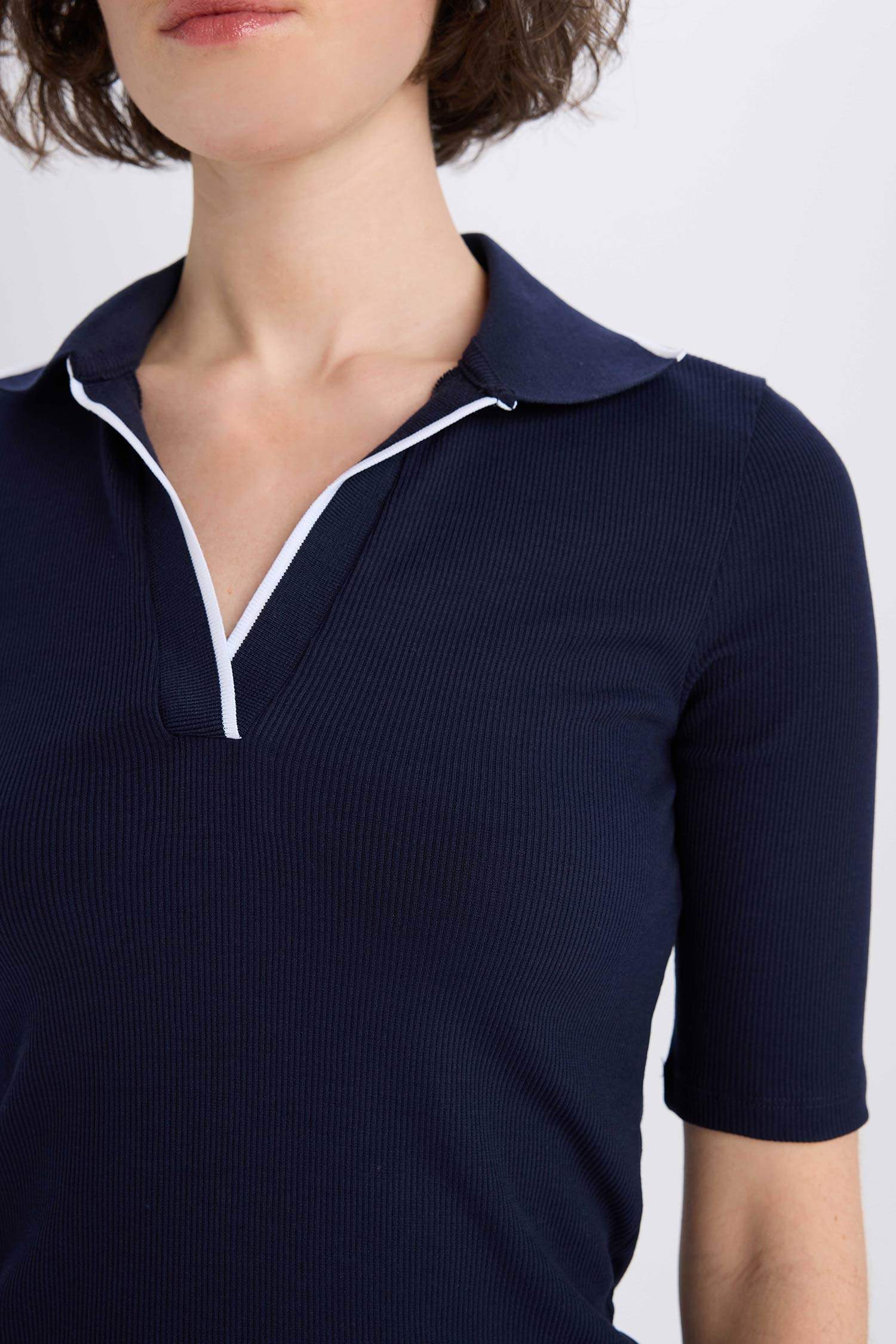 Bodycon Polo Collar Camisole Midi Dress