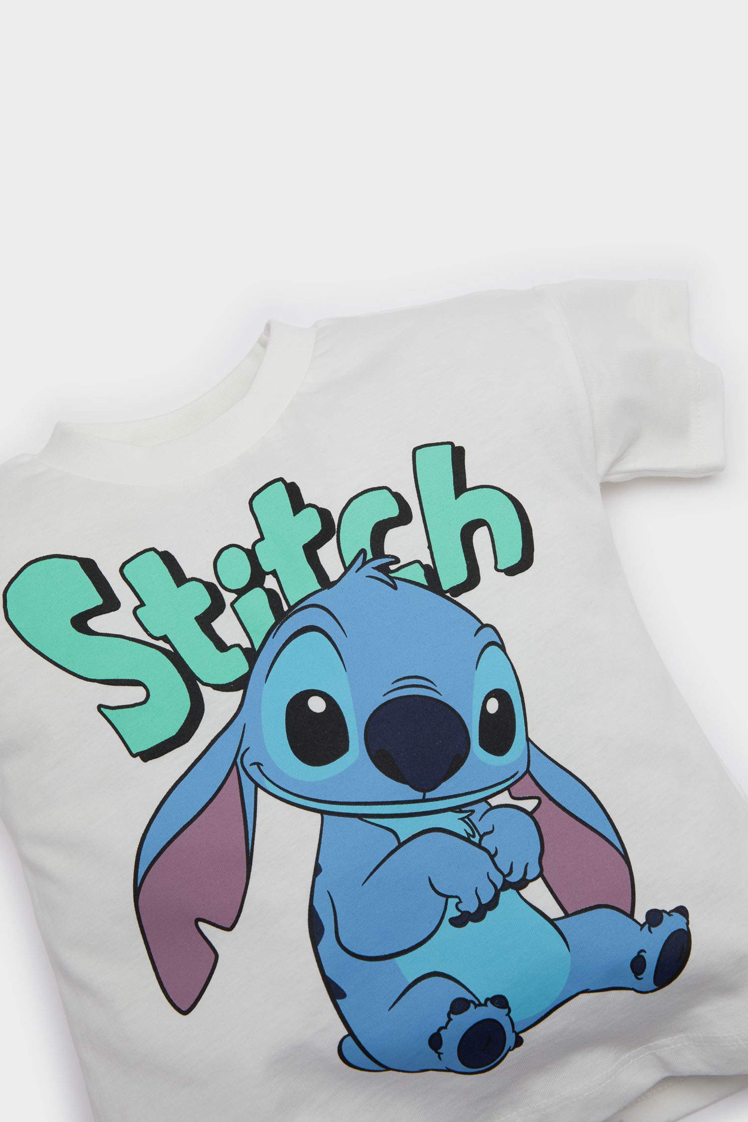 Erkek Bebek Disney Lilo & Stitch 2'li Takım Kısa Kollu Tişört Beli Lastikli Şort