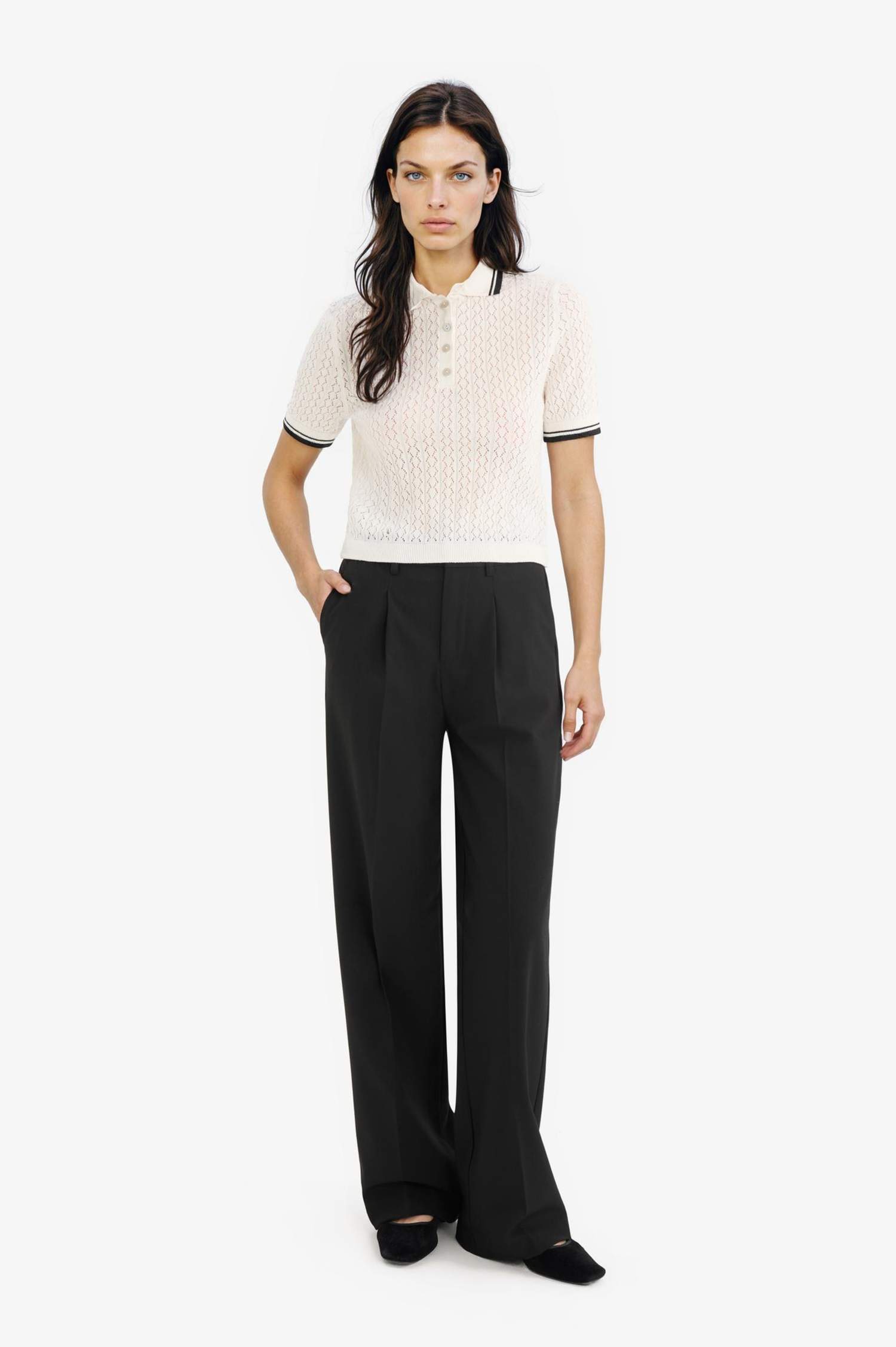 Regular Fit Polo Collar Pullover