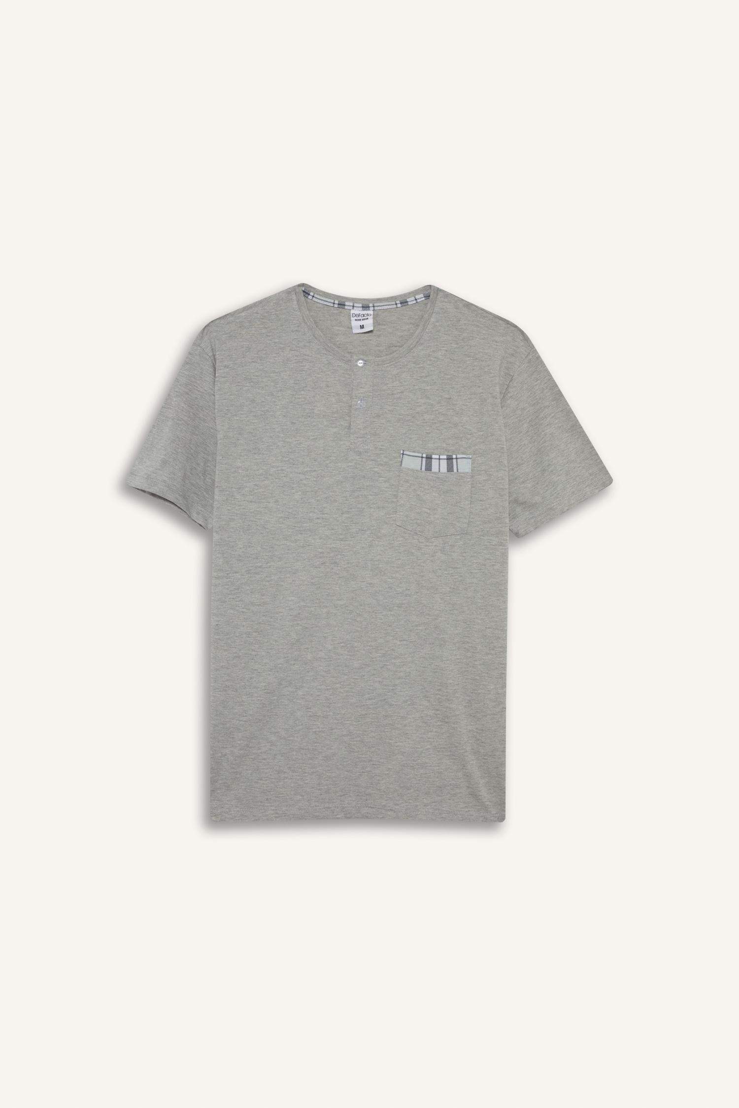 Regular Fit Plaid Short Sleeve 2 Piece Set