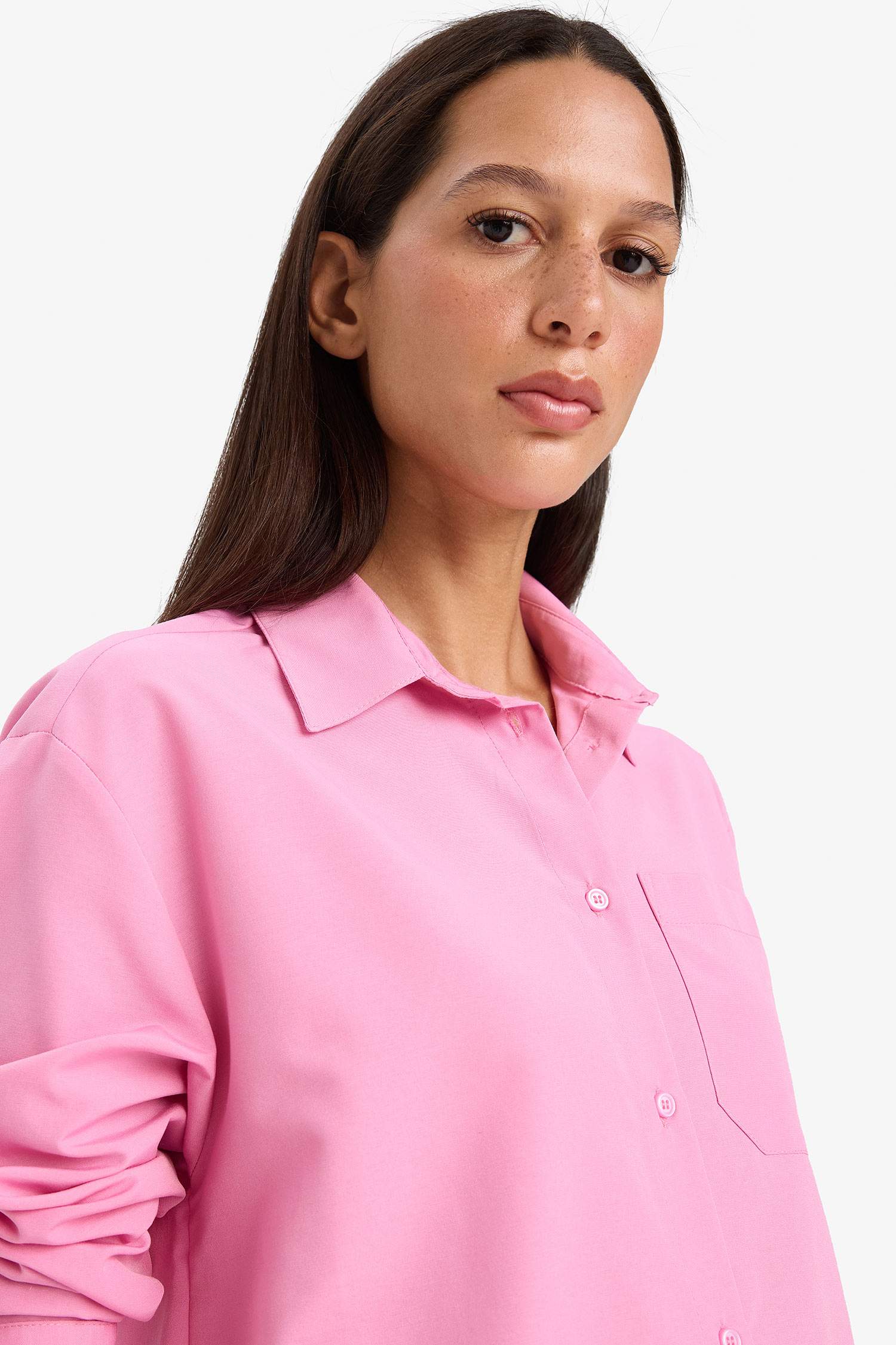 Oversize Geniş Kalıp Poplin Uzun Kollu Gömlek