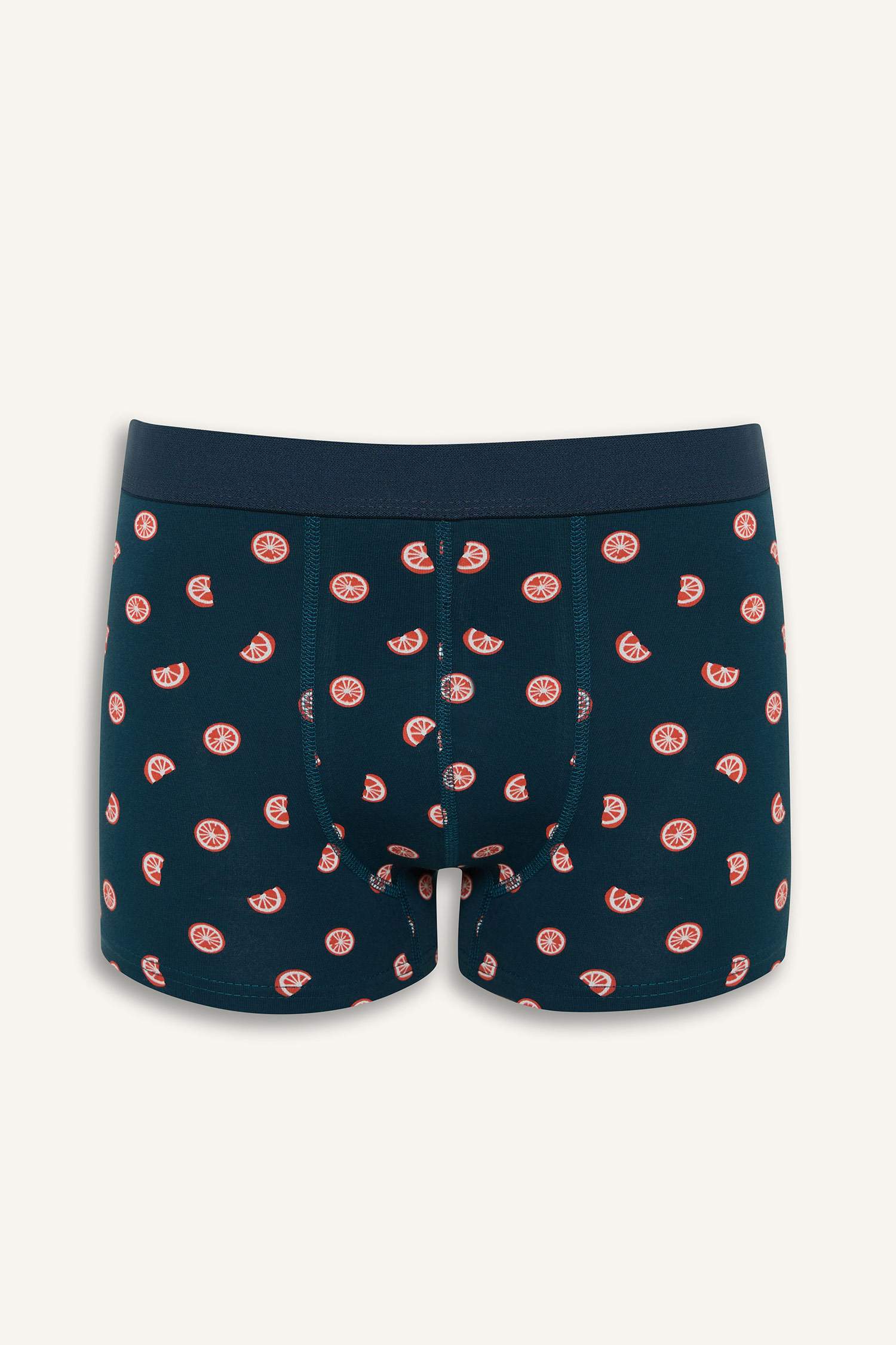 Regular Fit Meyve Desenli 3'lü Boxer