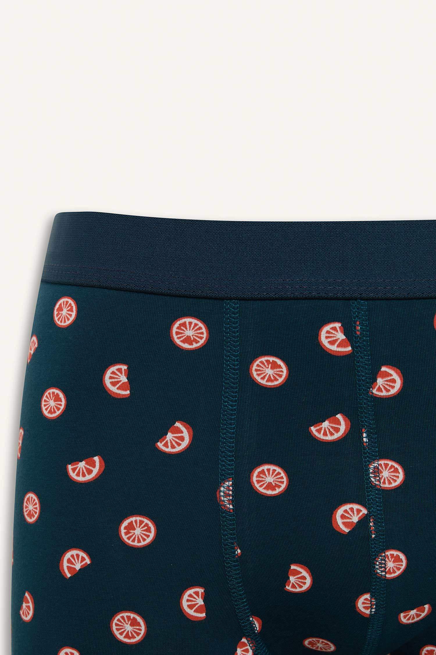 Regular Fit Meyve Desenli 3'lü Boxer