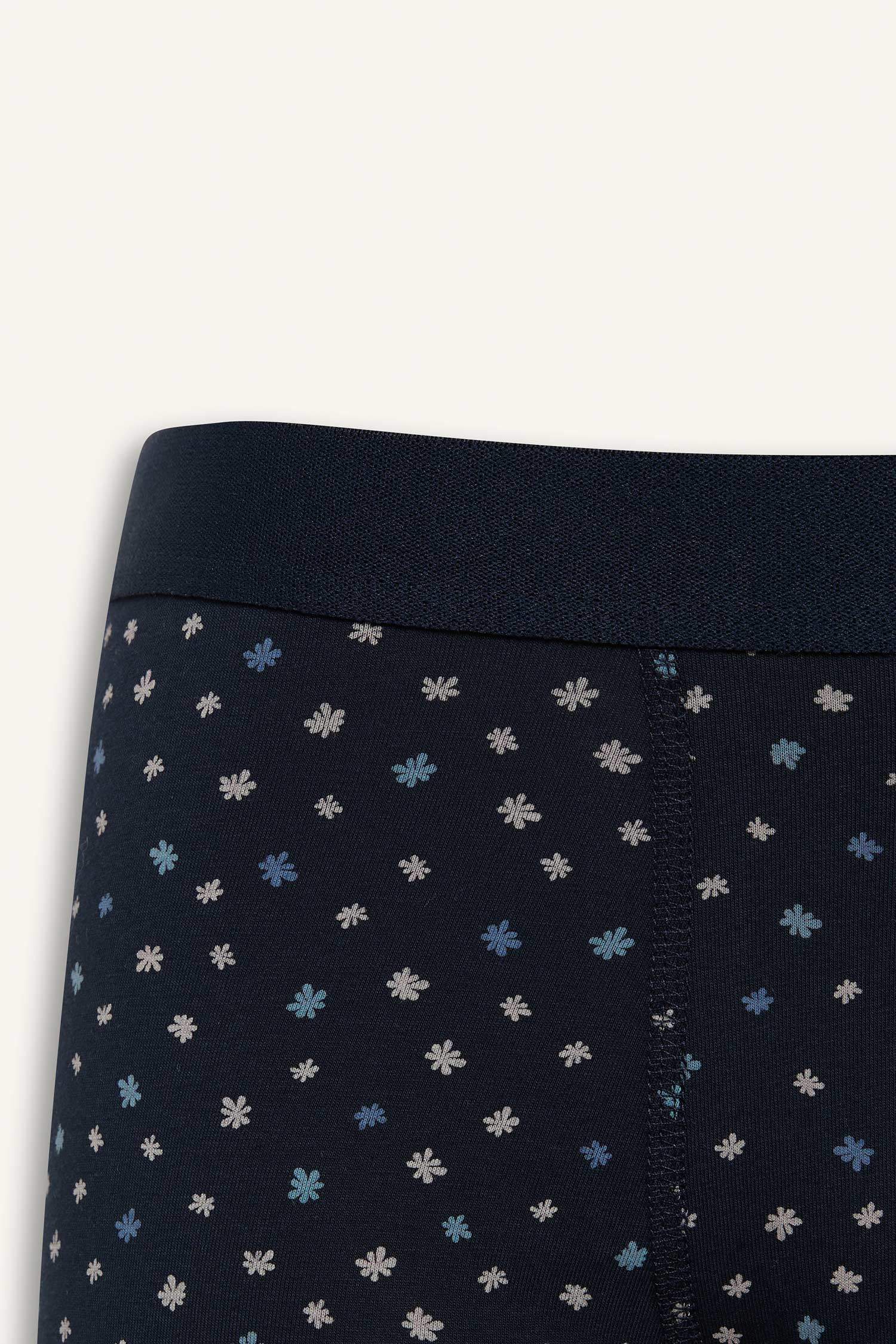 Regular Fit Çiçekli 3'lü Boxer