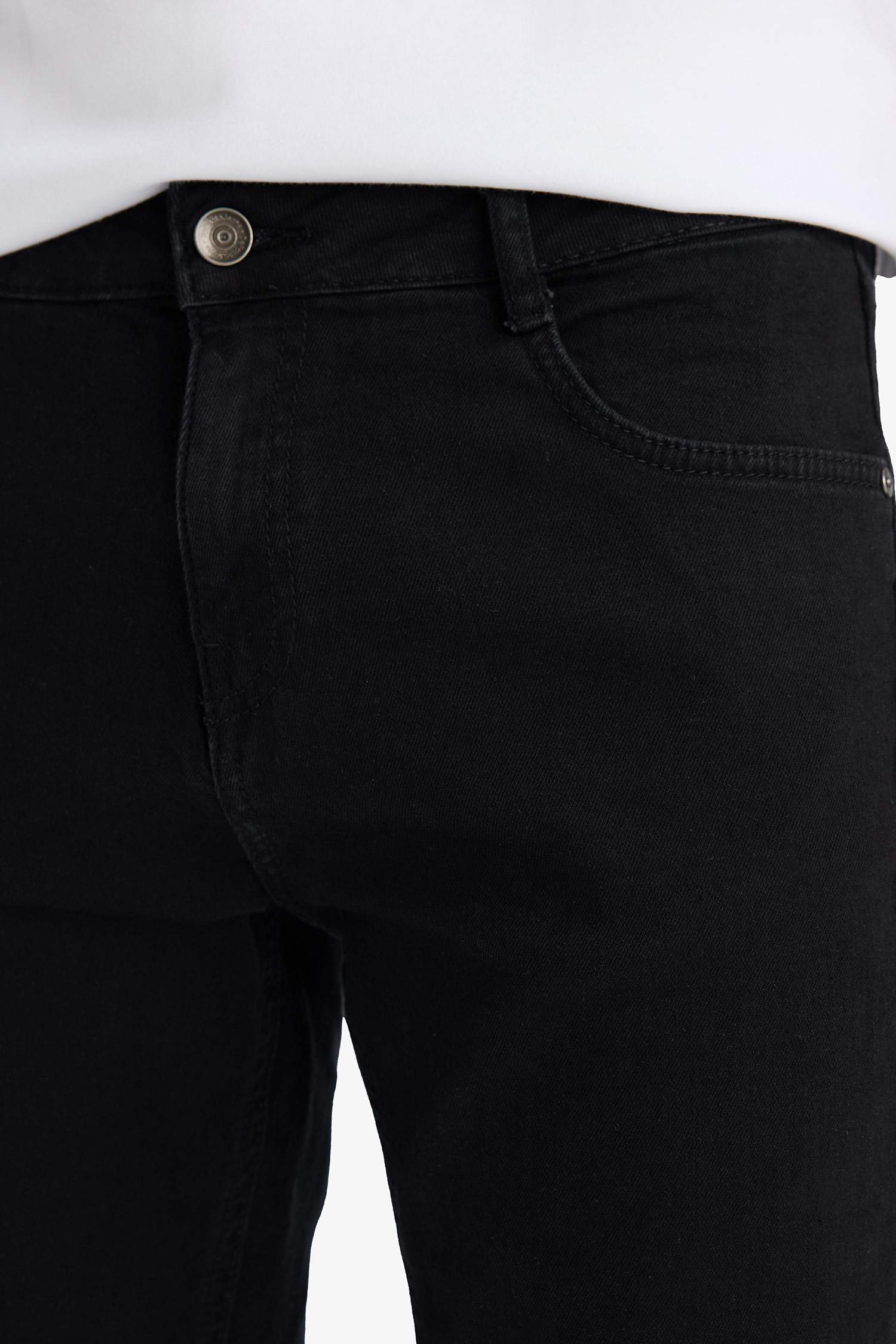 Sergio Regular Fit Normal Kalıp Normal Bel Boru Paça Siyah Jean Pantolon