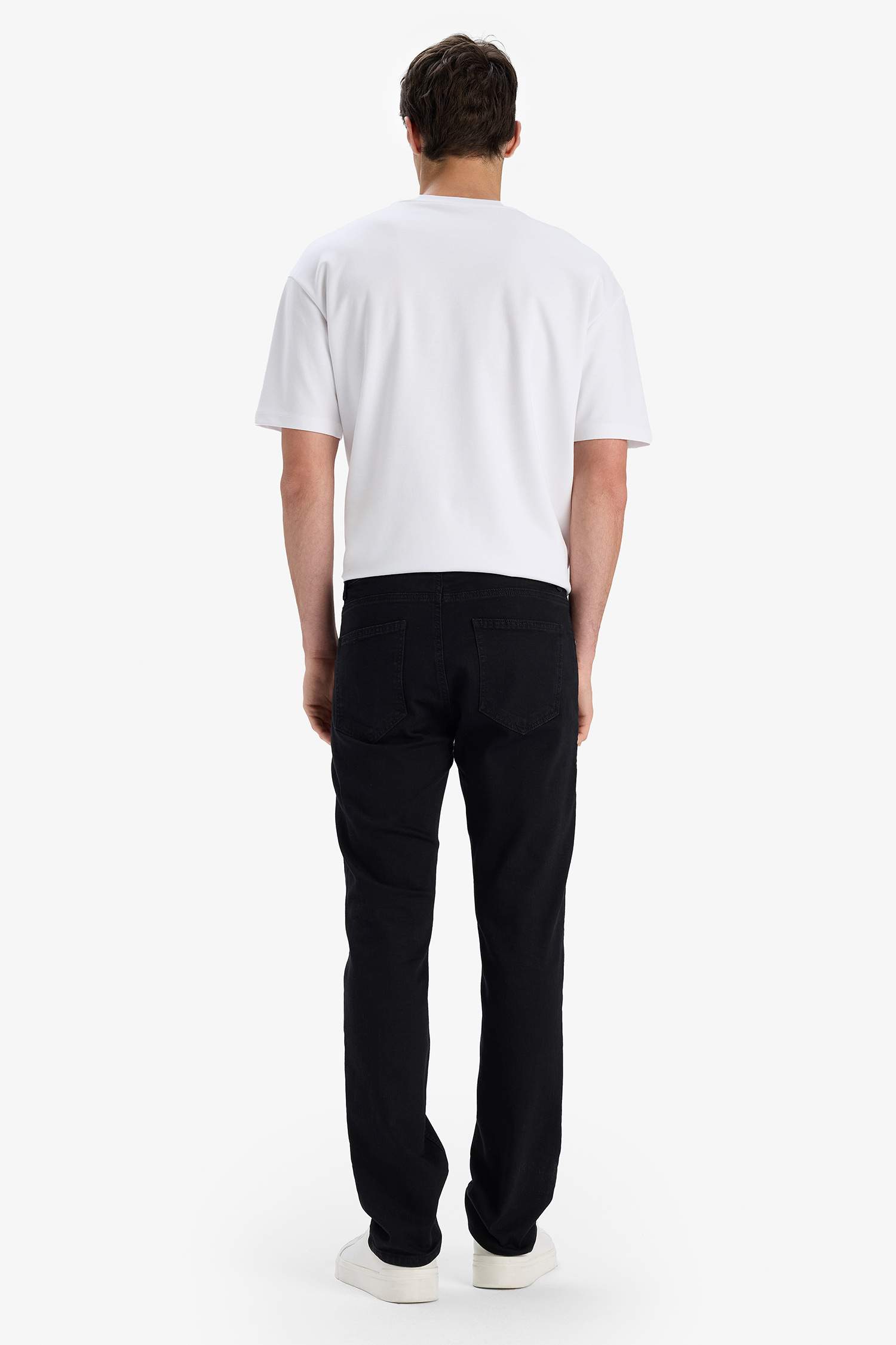 Sergio Regular Fit Normal Kalıp Normal Bel Boru Paça Siyah Jean Pantolon