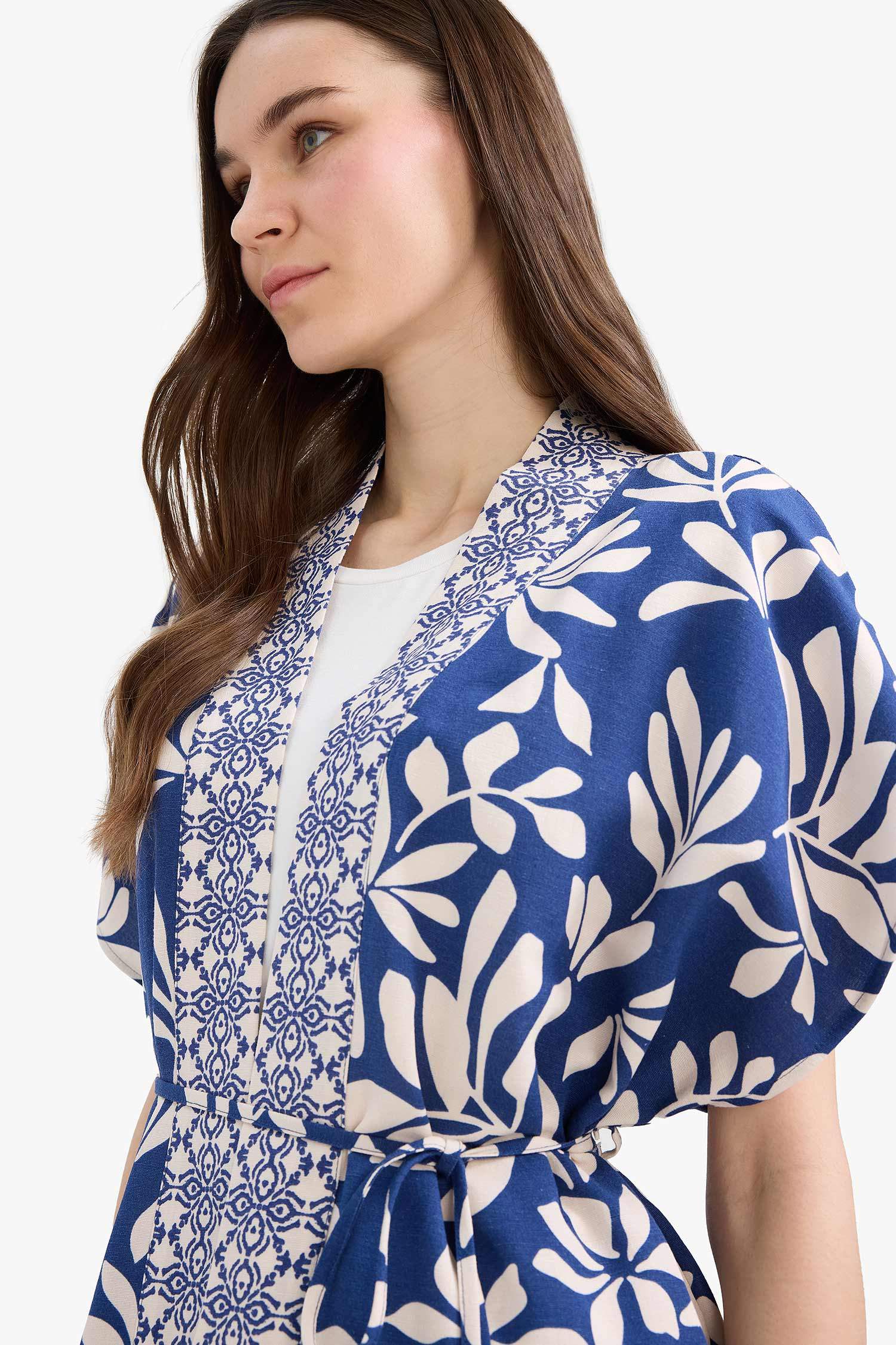 Regular Fit Linen Blended Short Sleeve Shirt