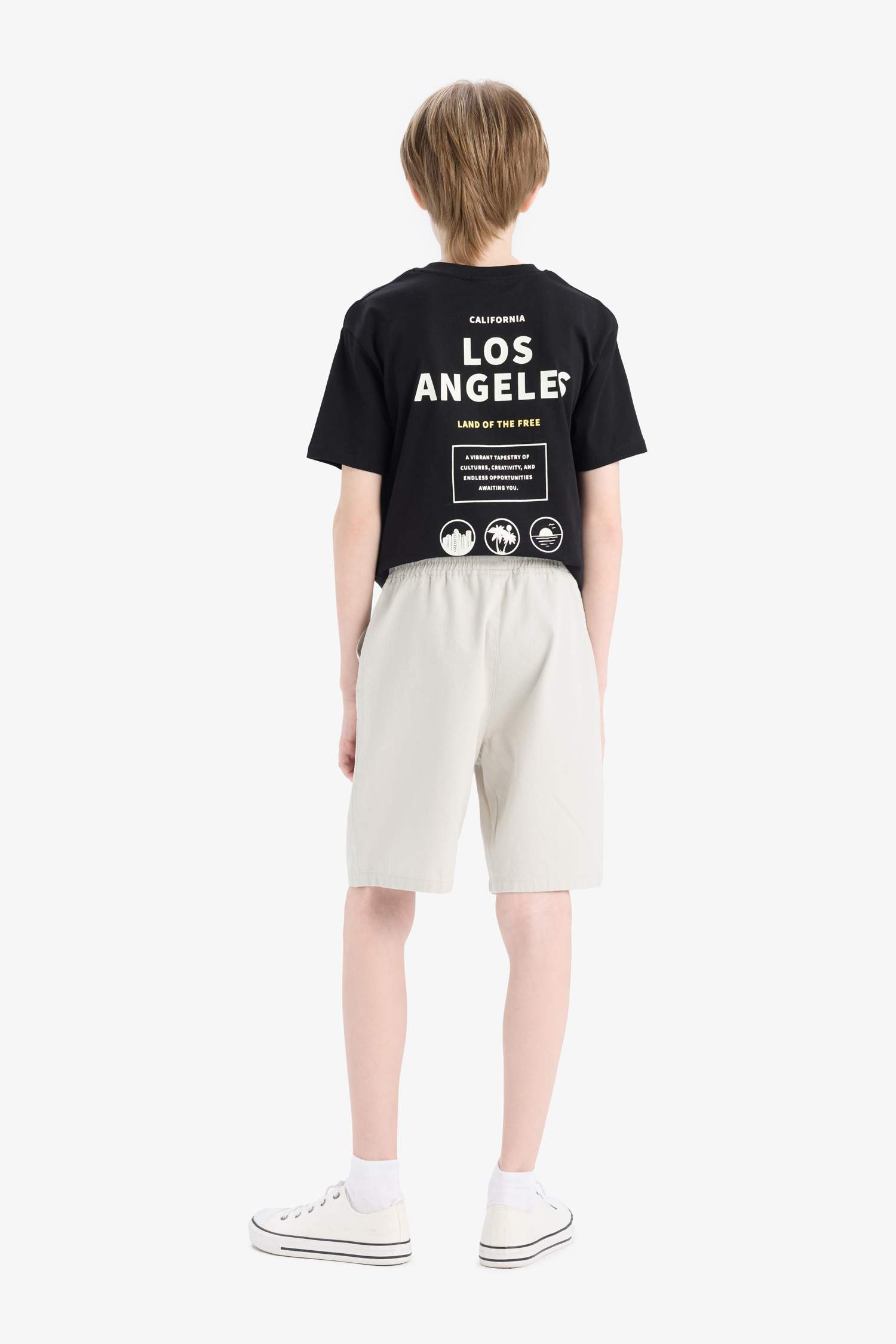 Boy Regular Fit Gabardine Shorts