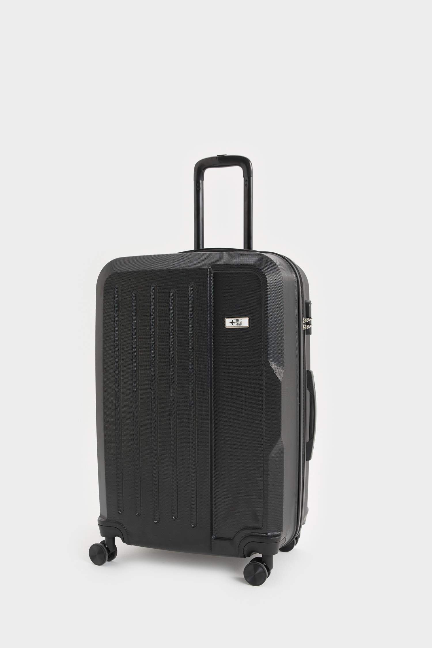 Unisex Sert Kapaklı Çekçekli Büyük Boy Valiz