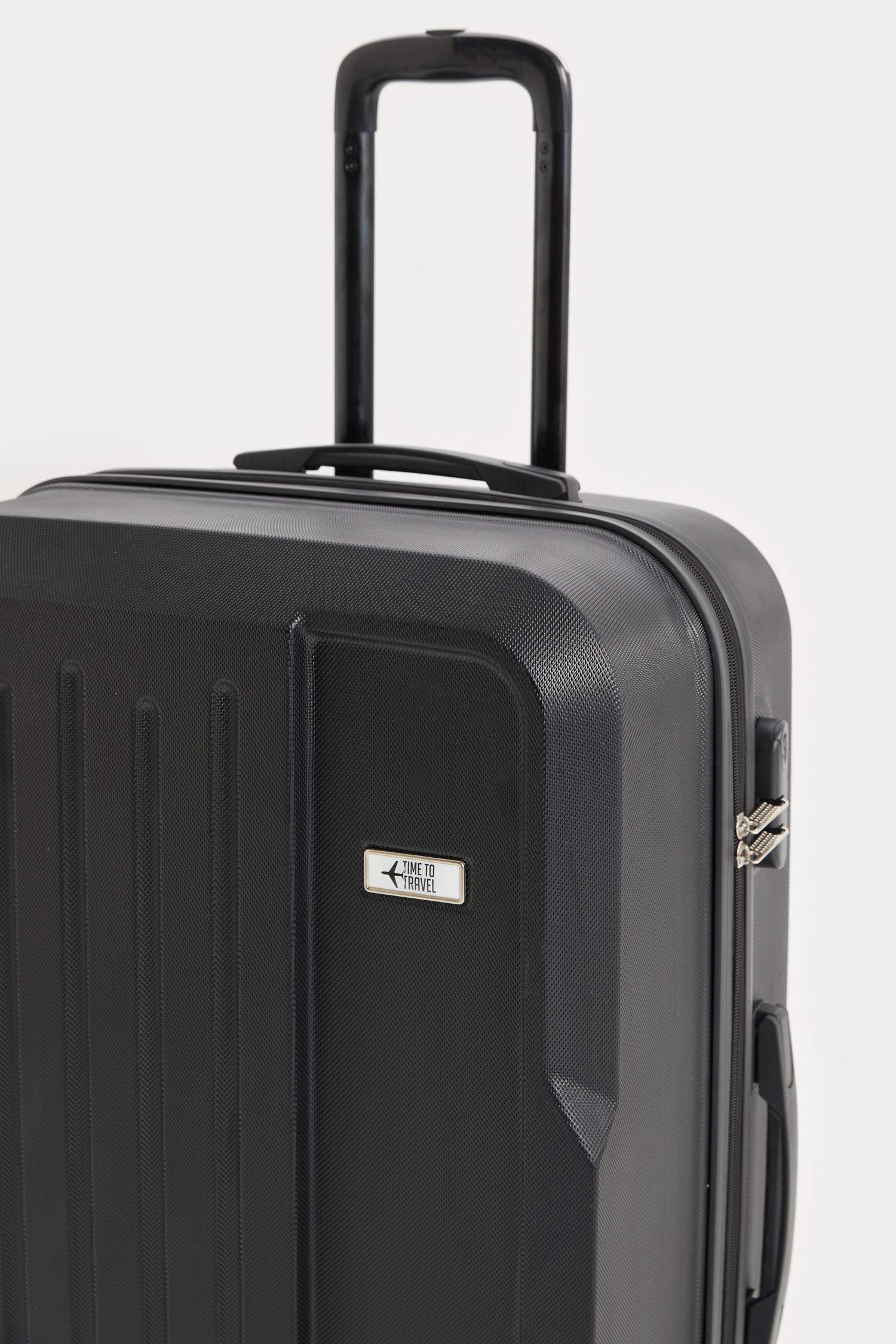 Unisex Sert Kapaklı Çekçekli Büyük Boy Valiz